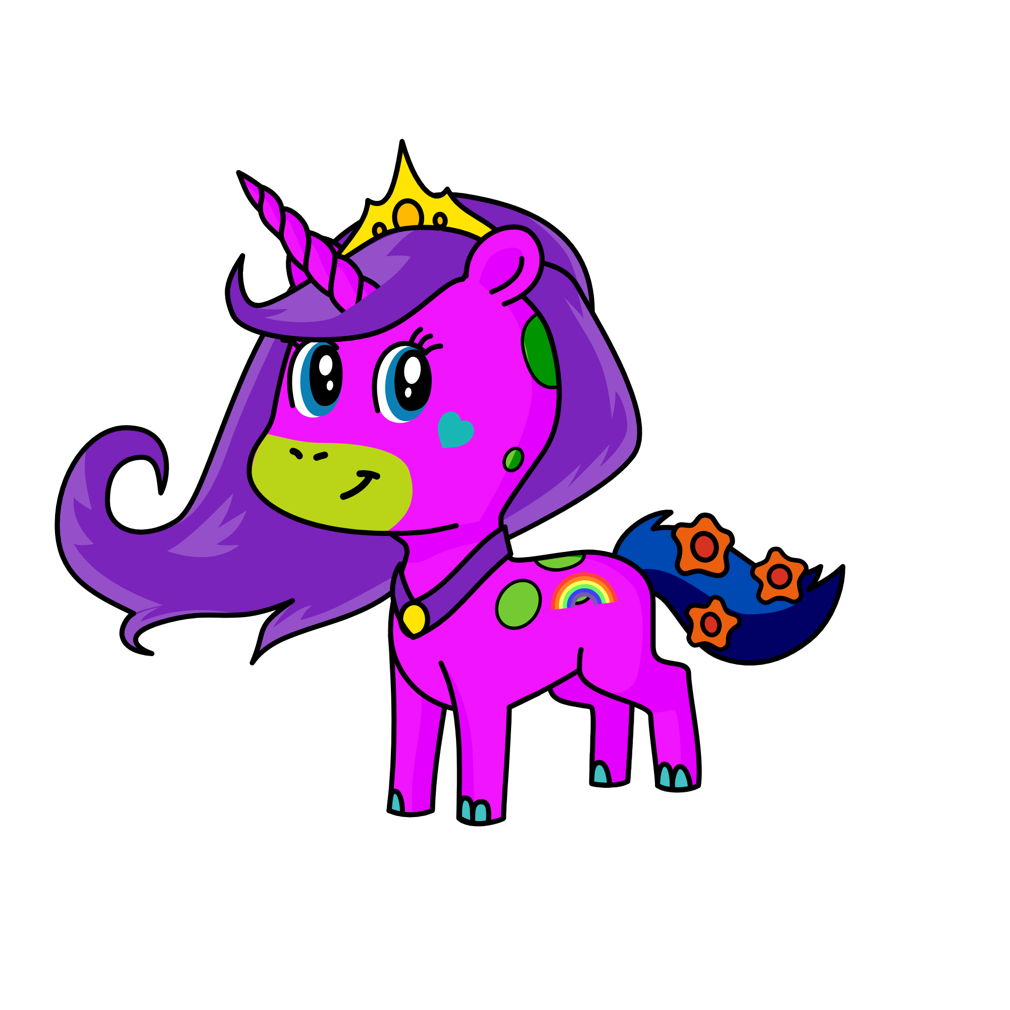 Princess rainbow, the unicorn
