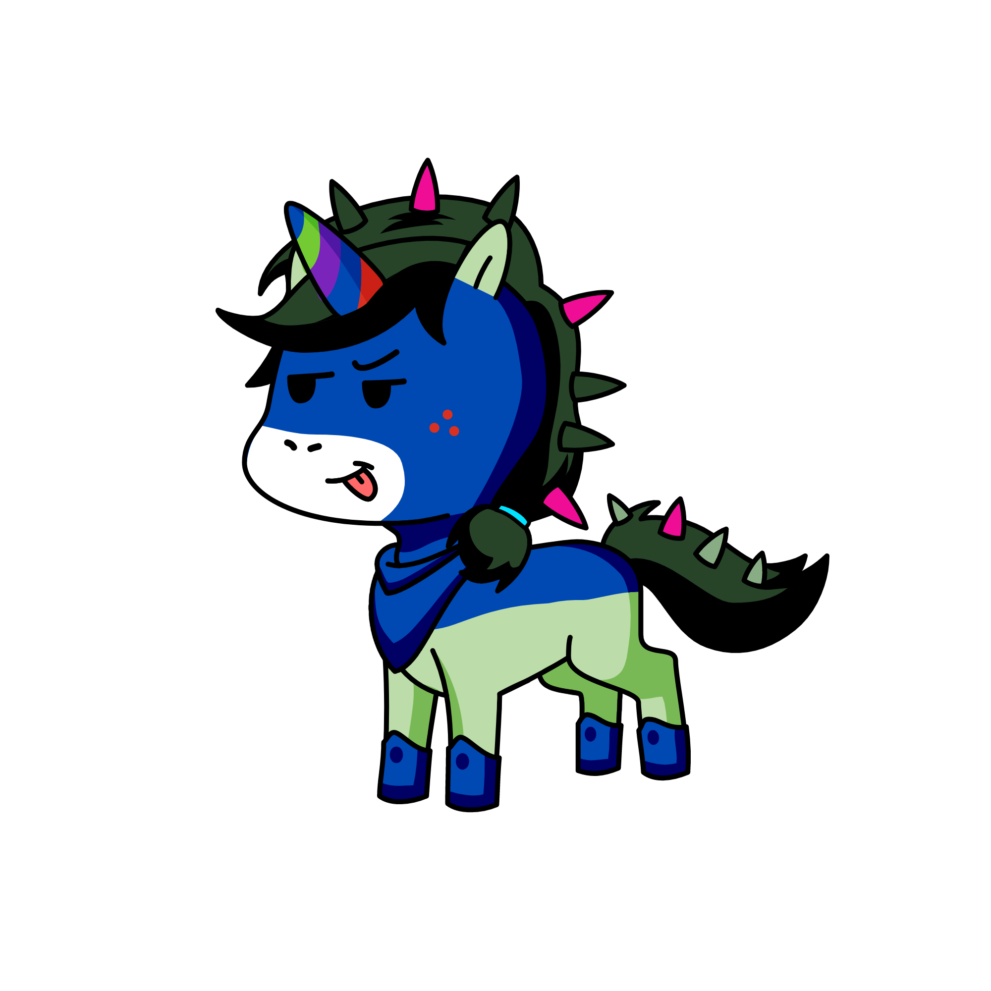 Dark-night Four-Leaf, the unicorn