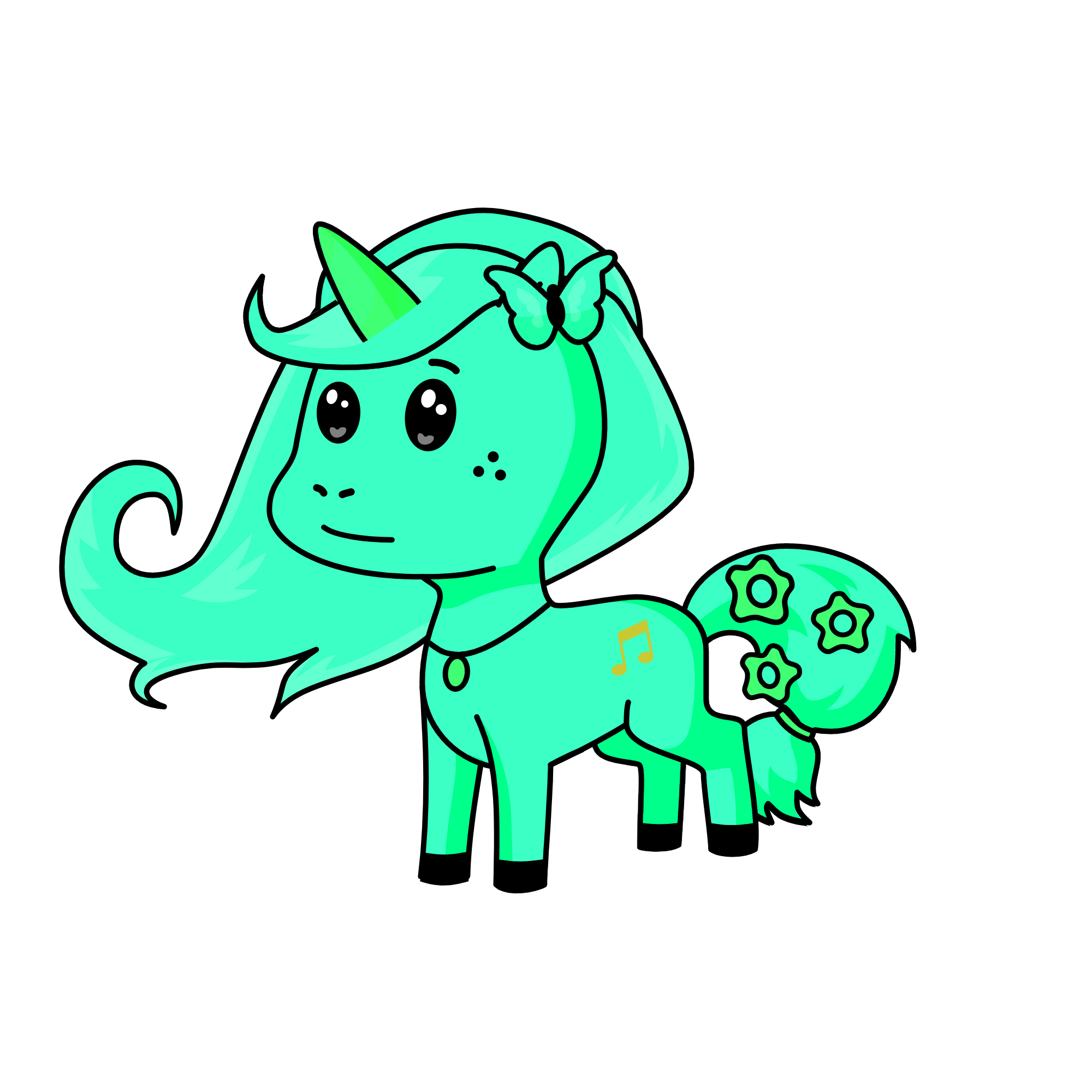 Buttelie, the unicorn