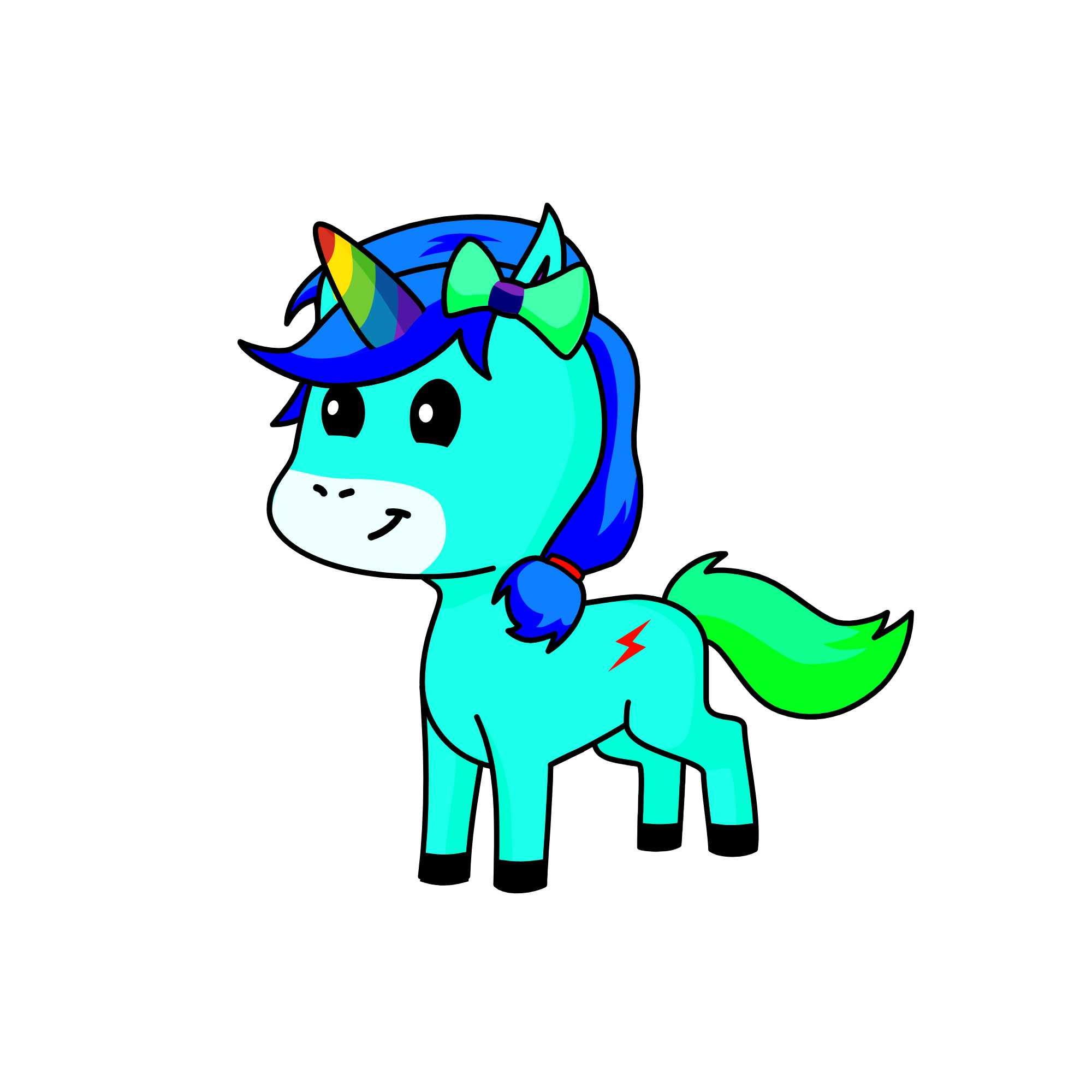 Rainbow Dash, the unicorn
