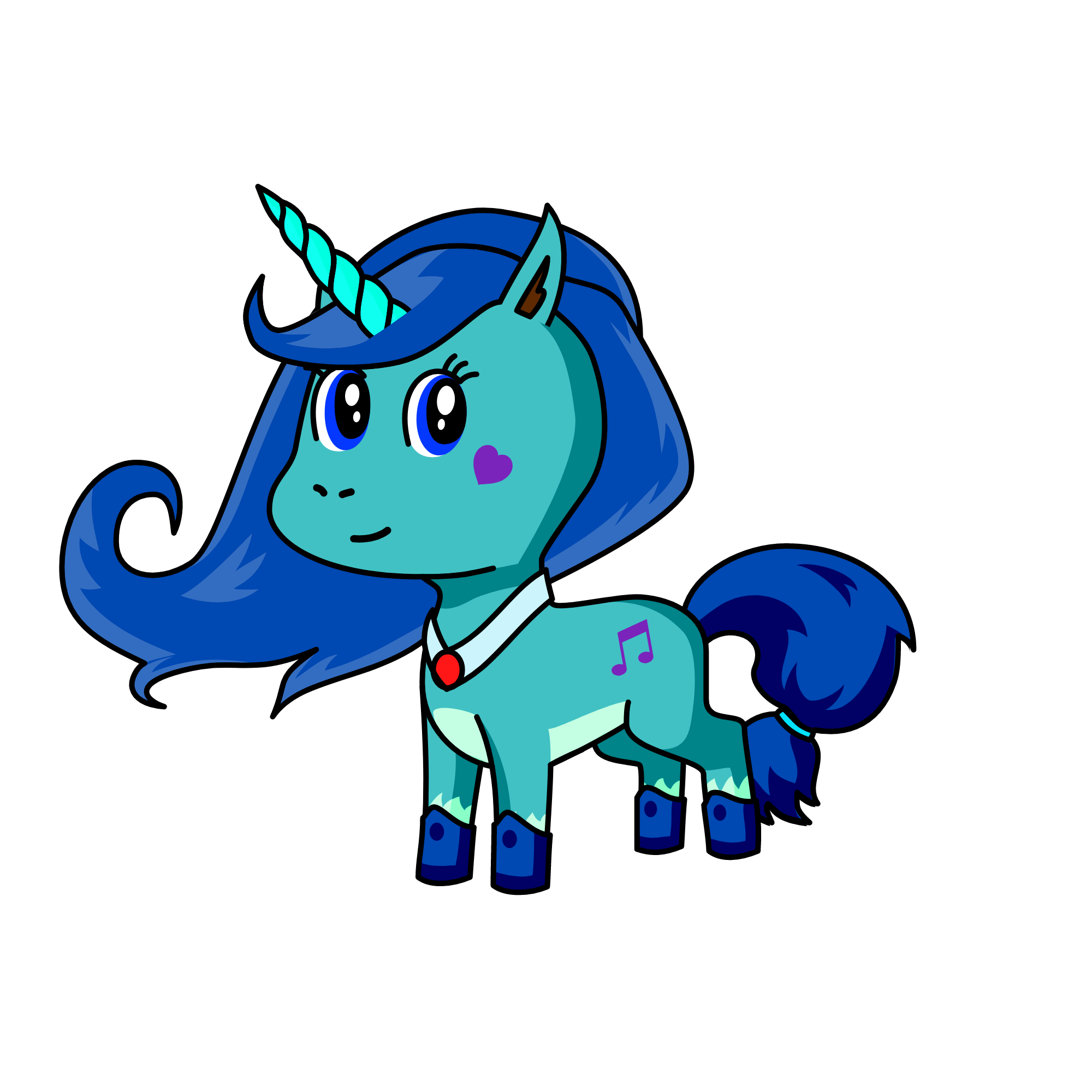 Violet, the unicorn