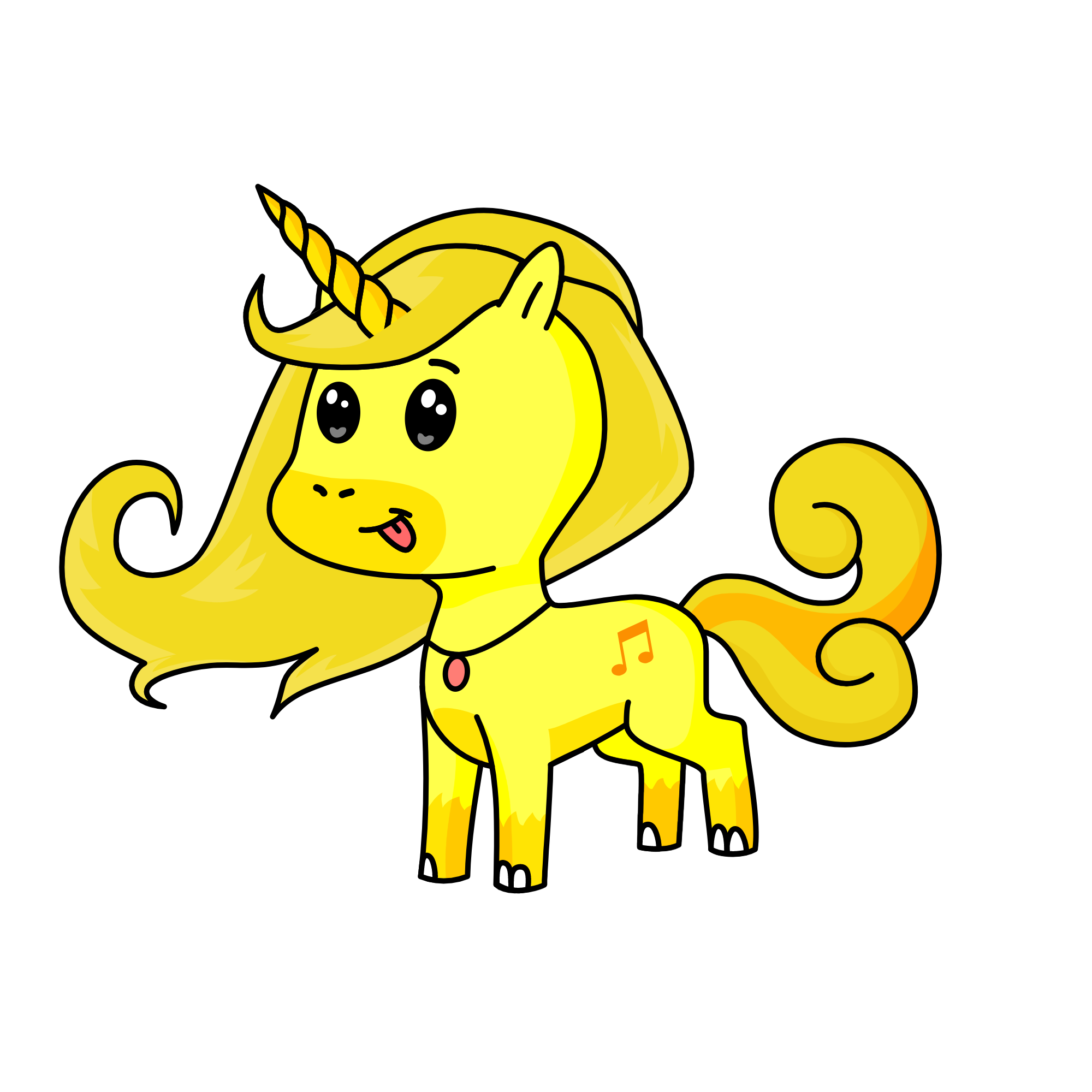 Golden, the unicorn