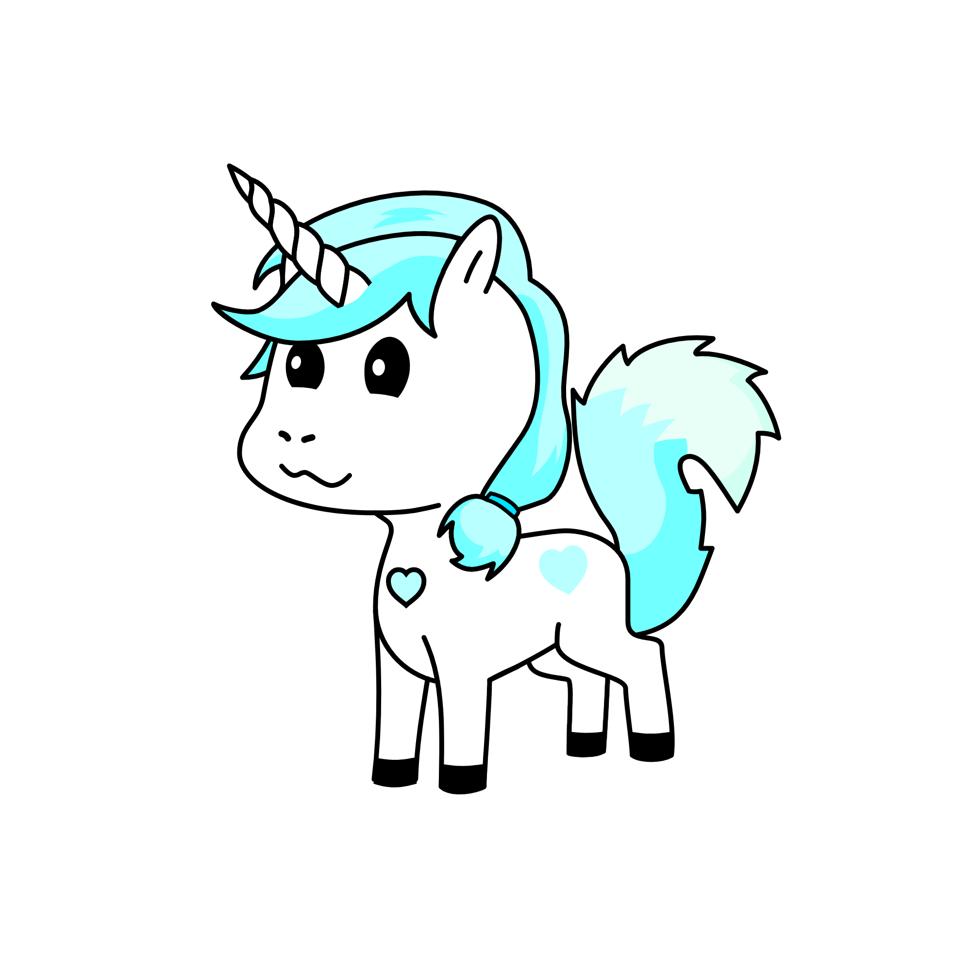 Little Blue Foxy, the unicorn