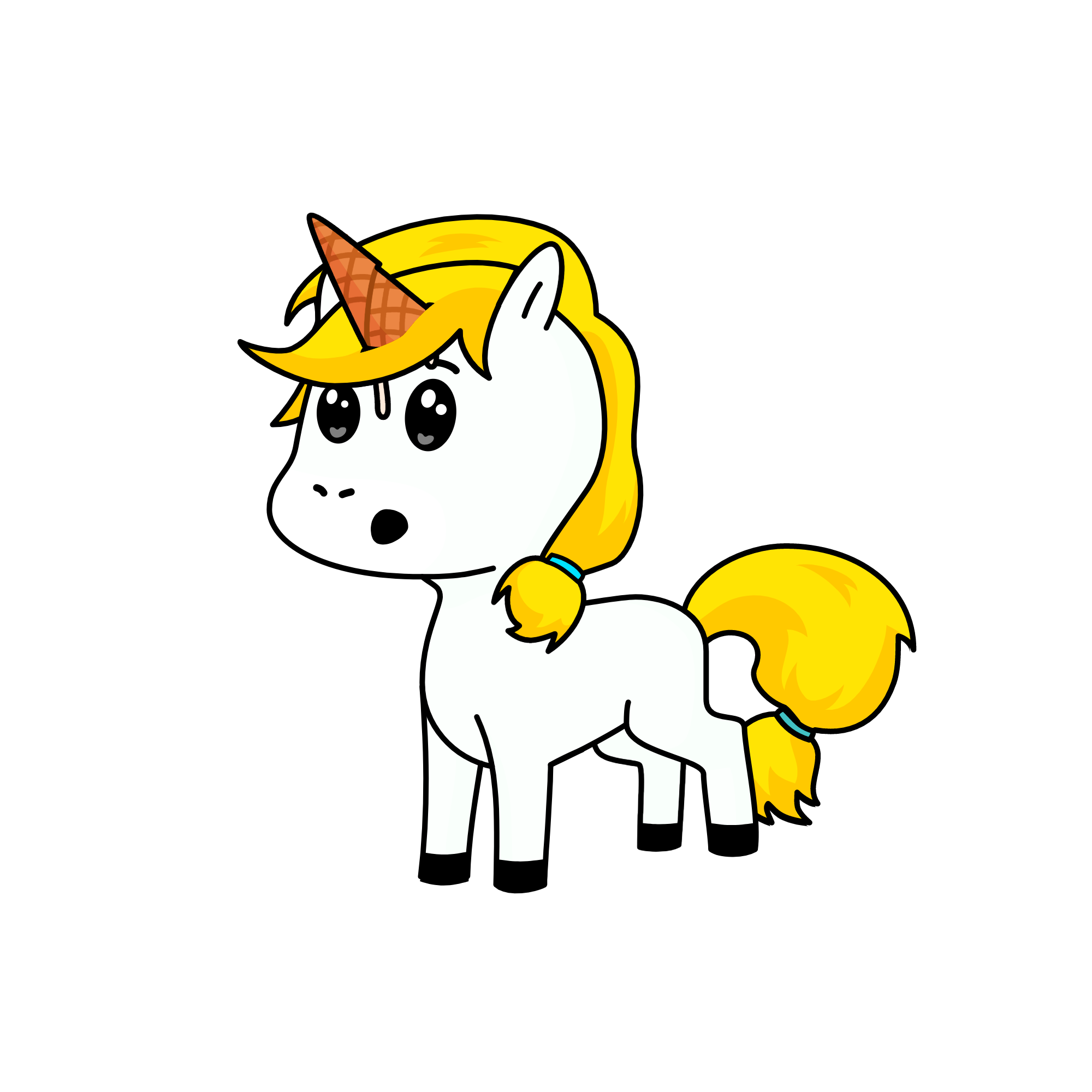 Oh no! My ice cream!, the unicorn