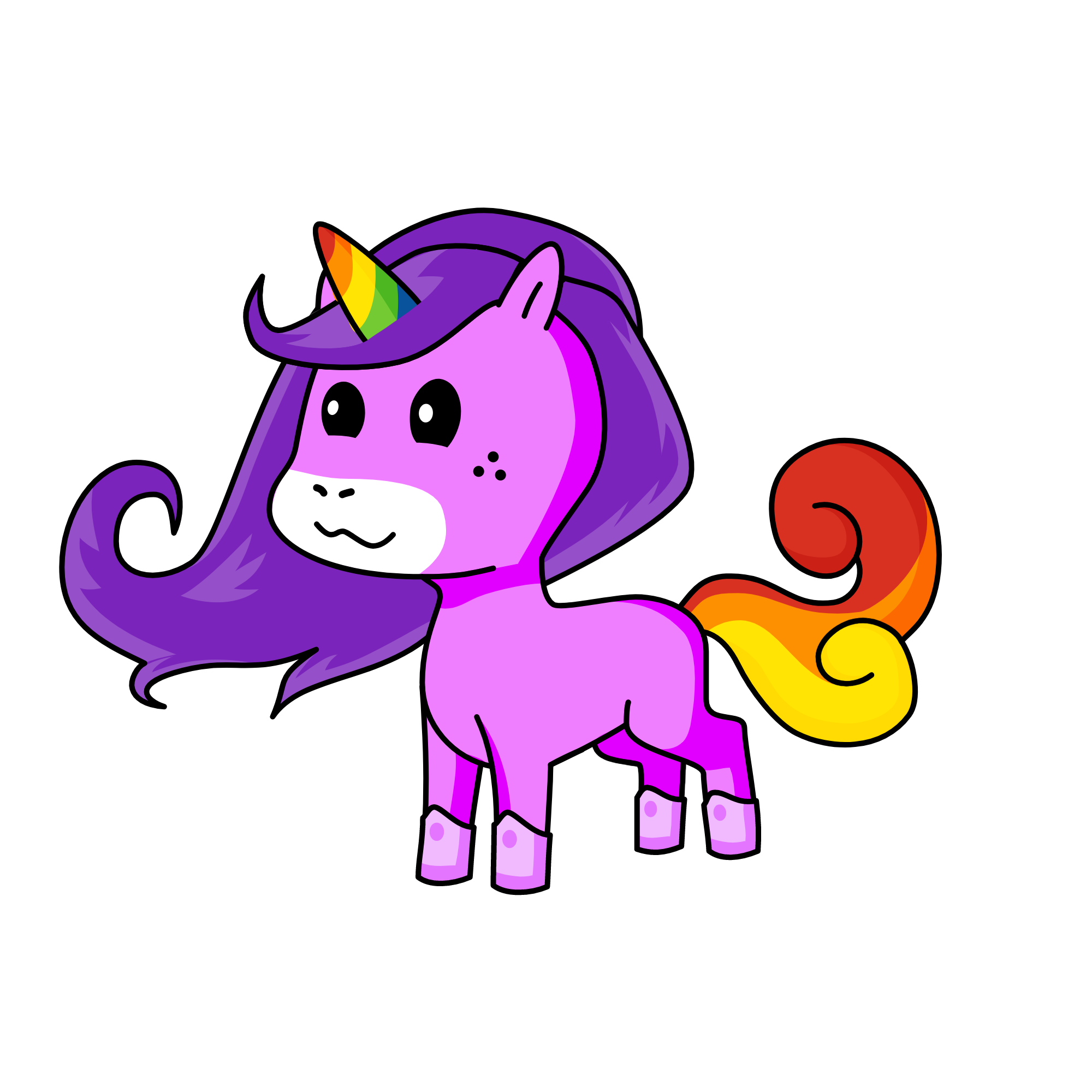 Rainbow, the unicorn
