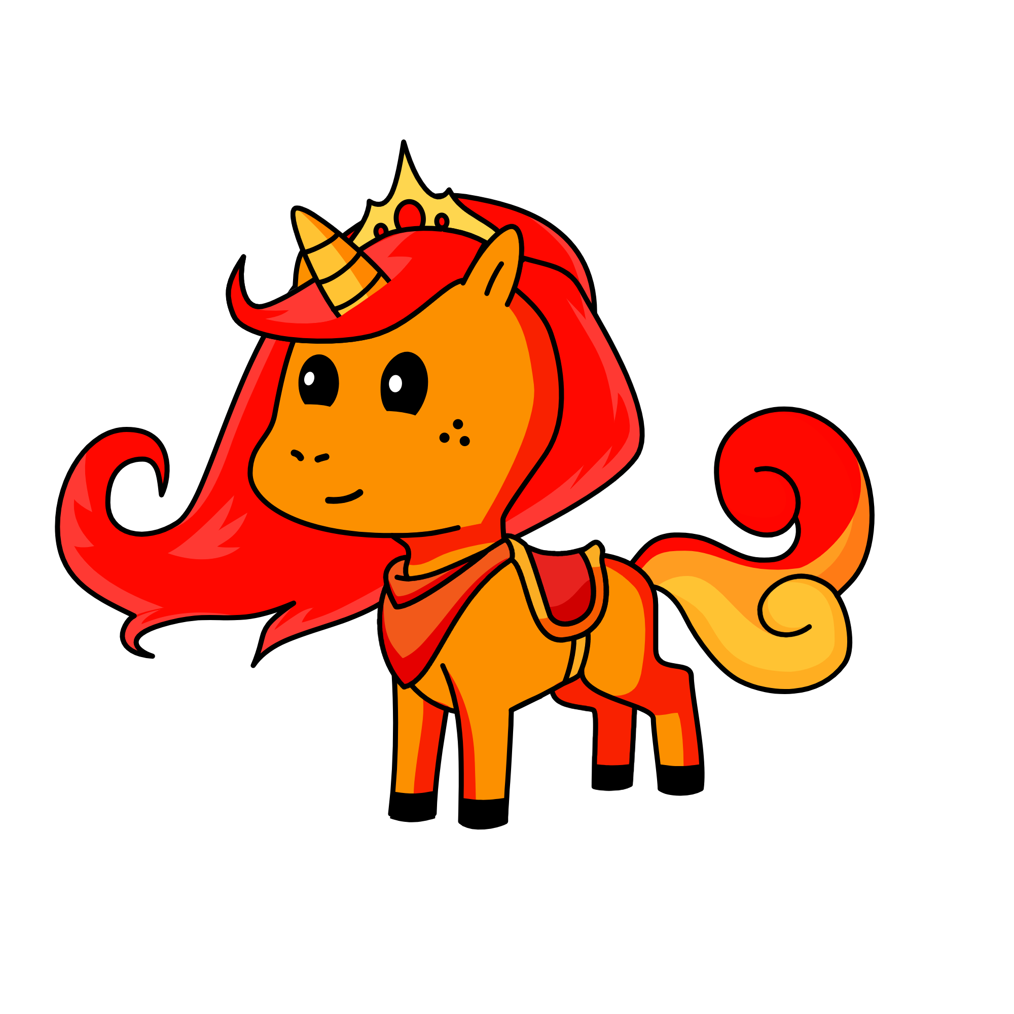 Flametail, the unicorn