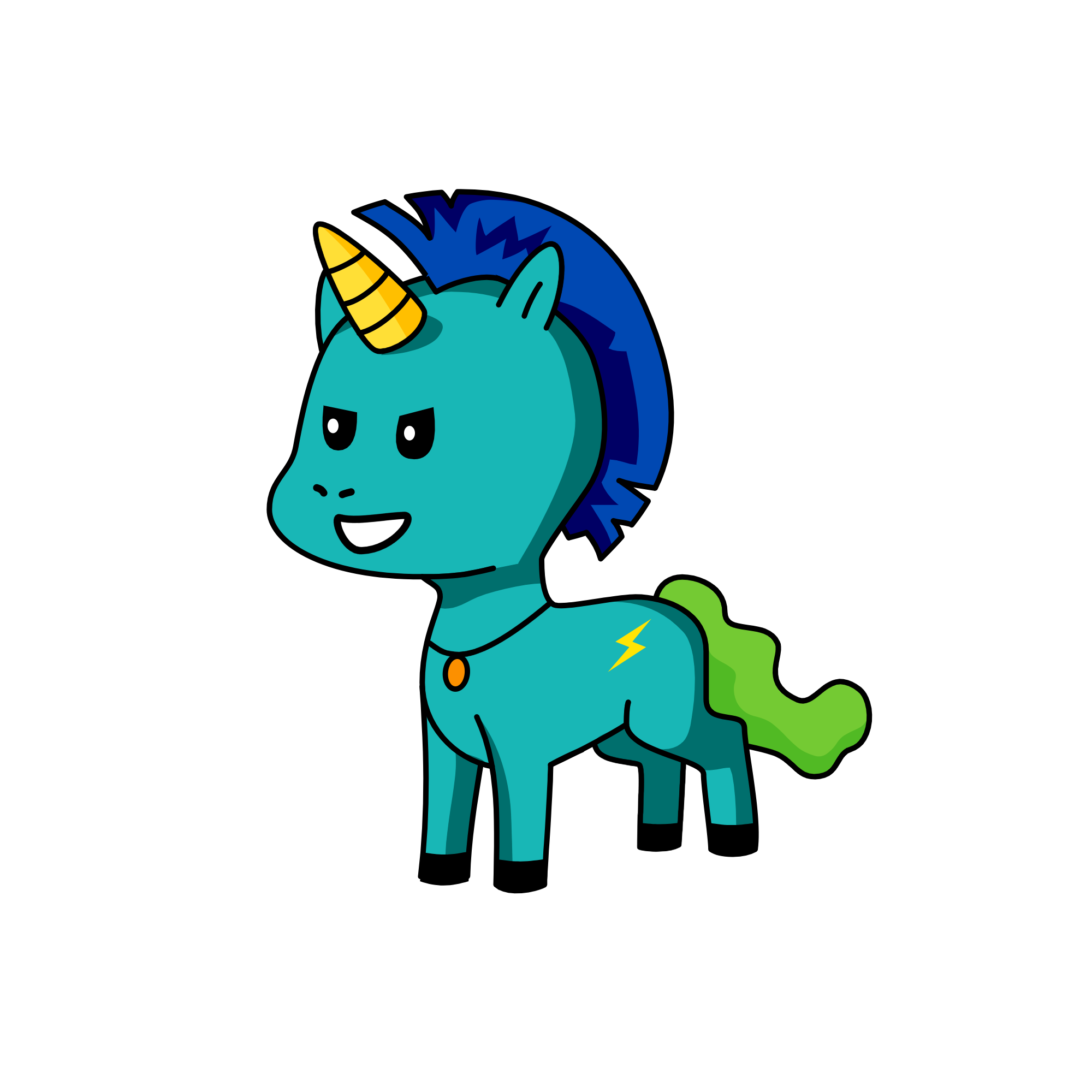 bluey, the unicorn