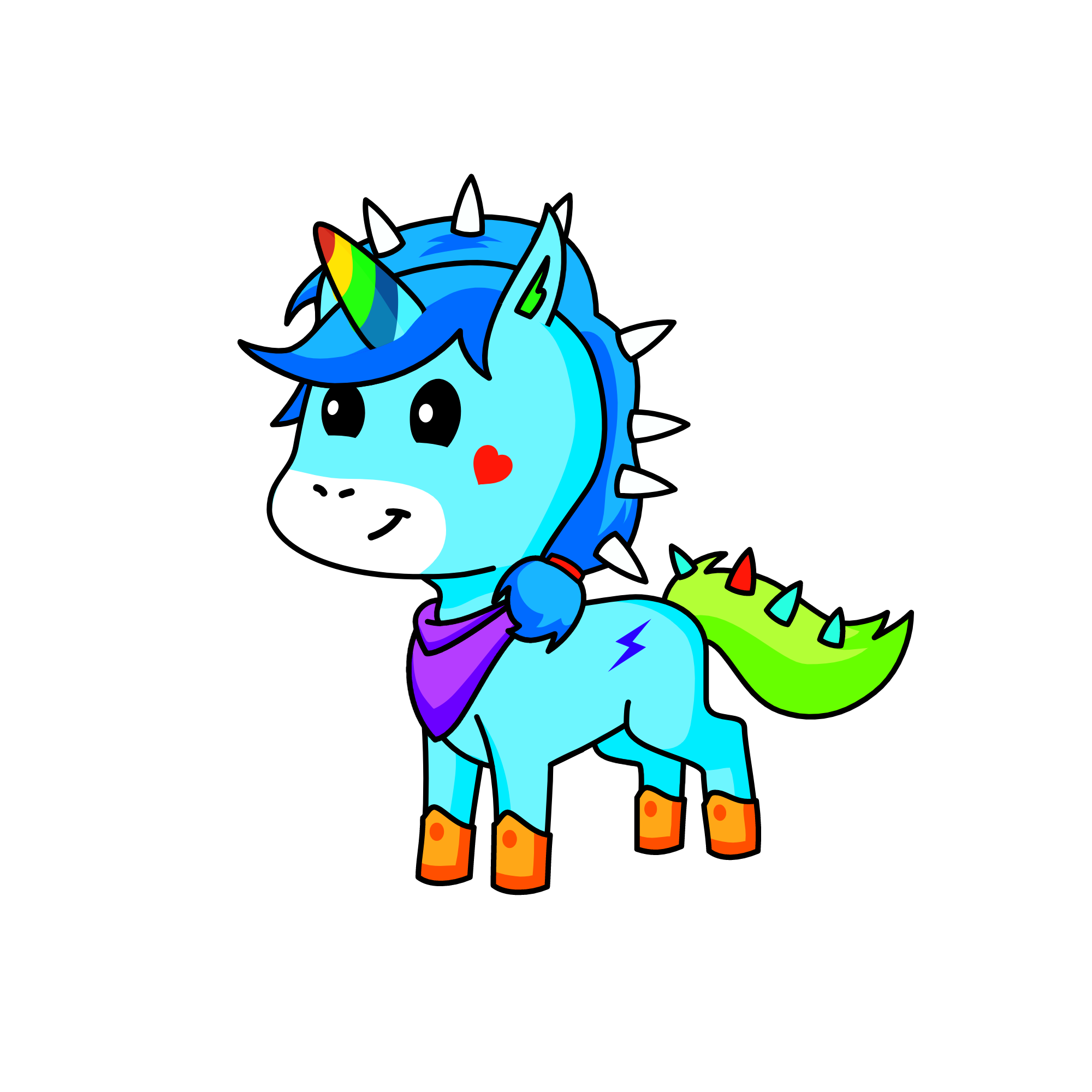 Rainbow Dash, the unicorn