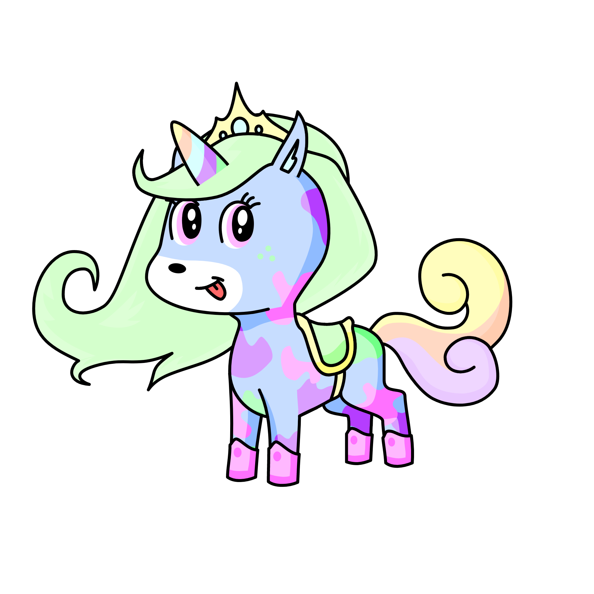 Rainbow, the unicorn