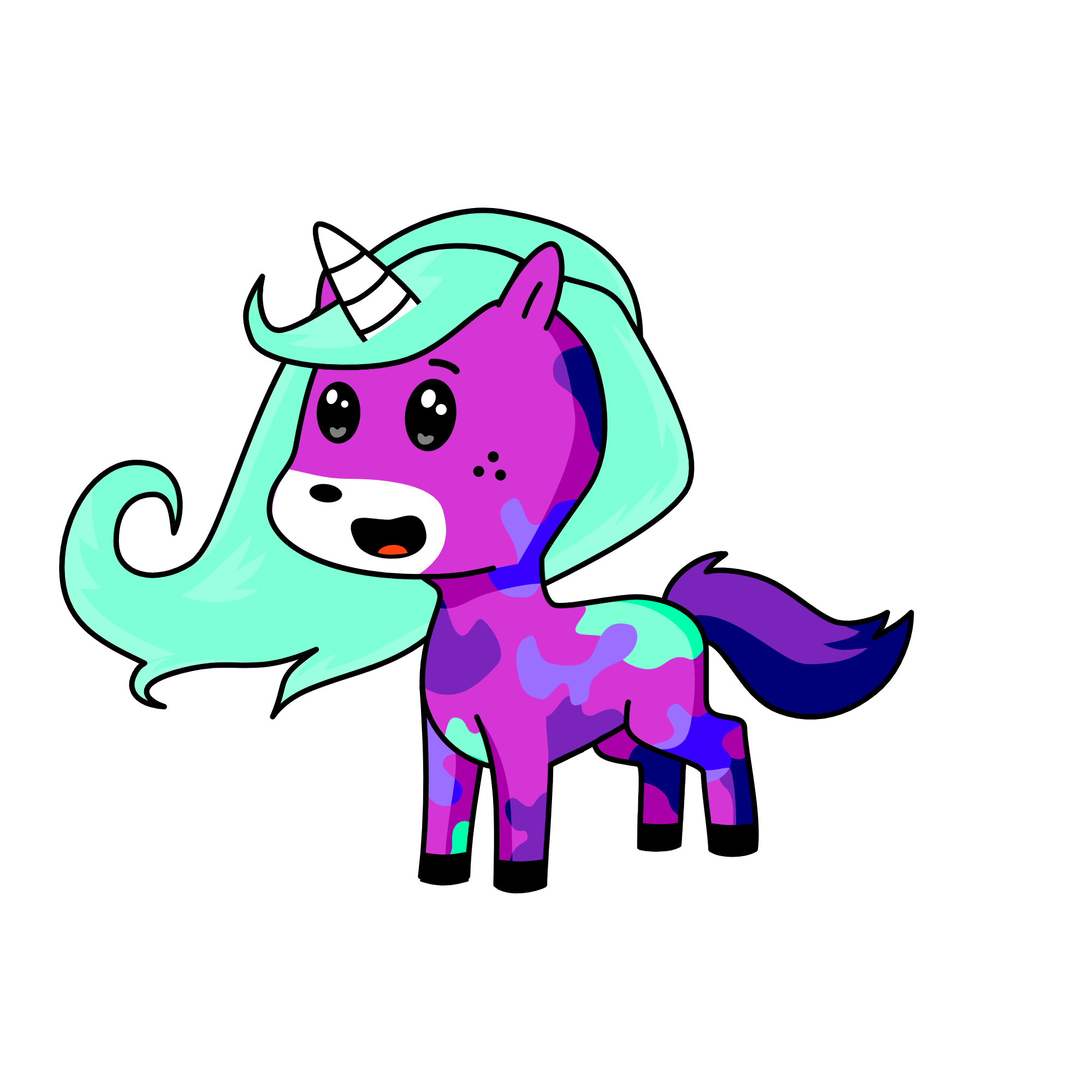 paints, the unicorn