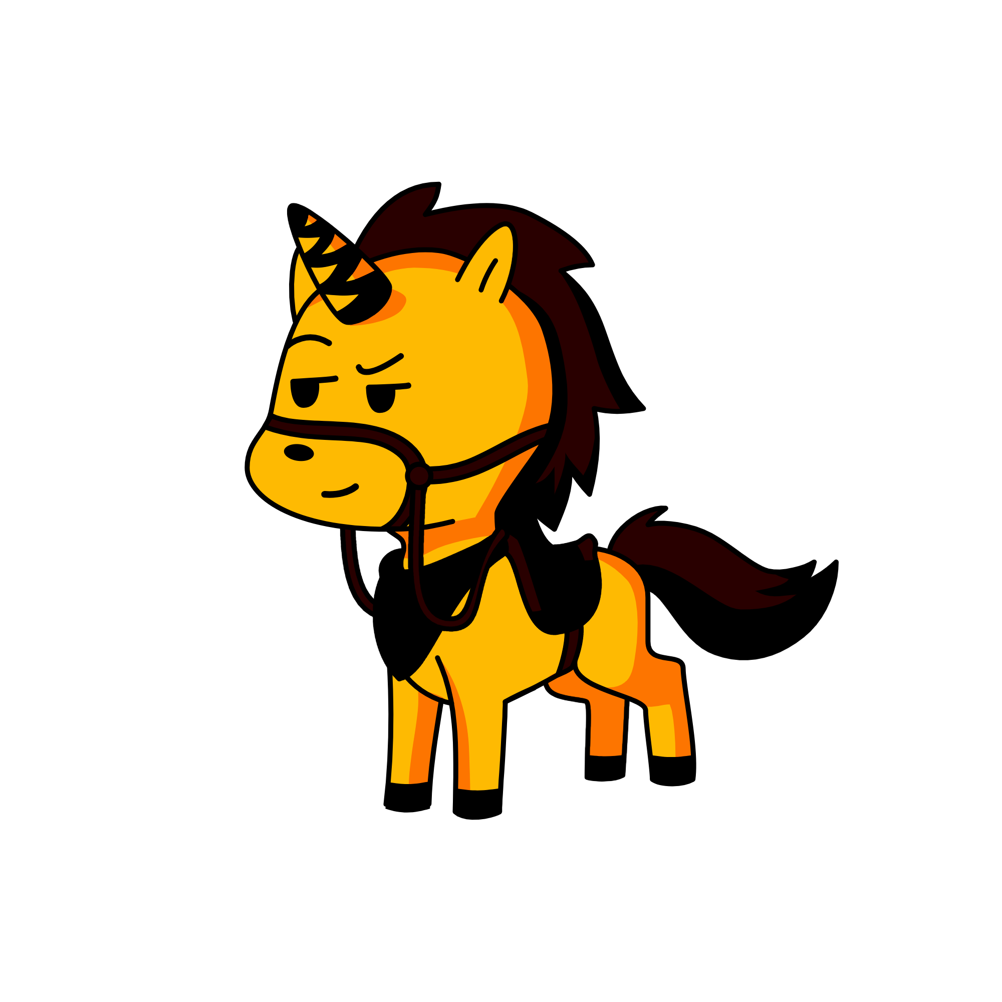 Orangey, the unicorn