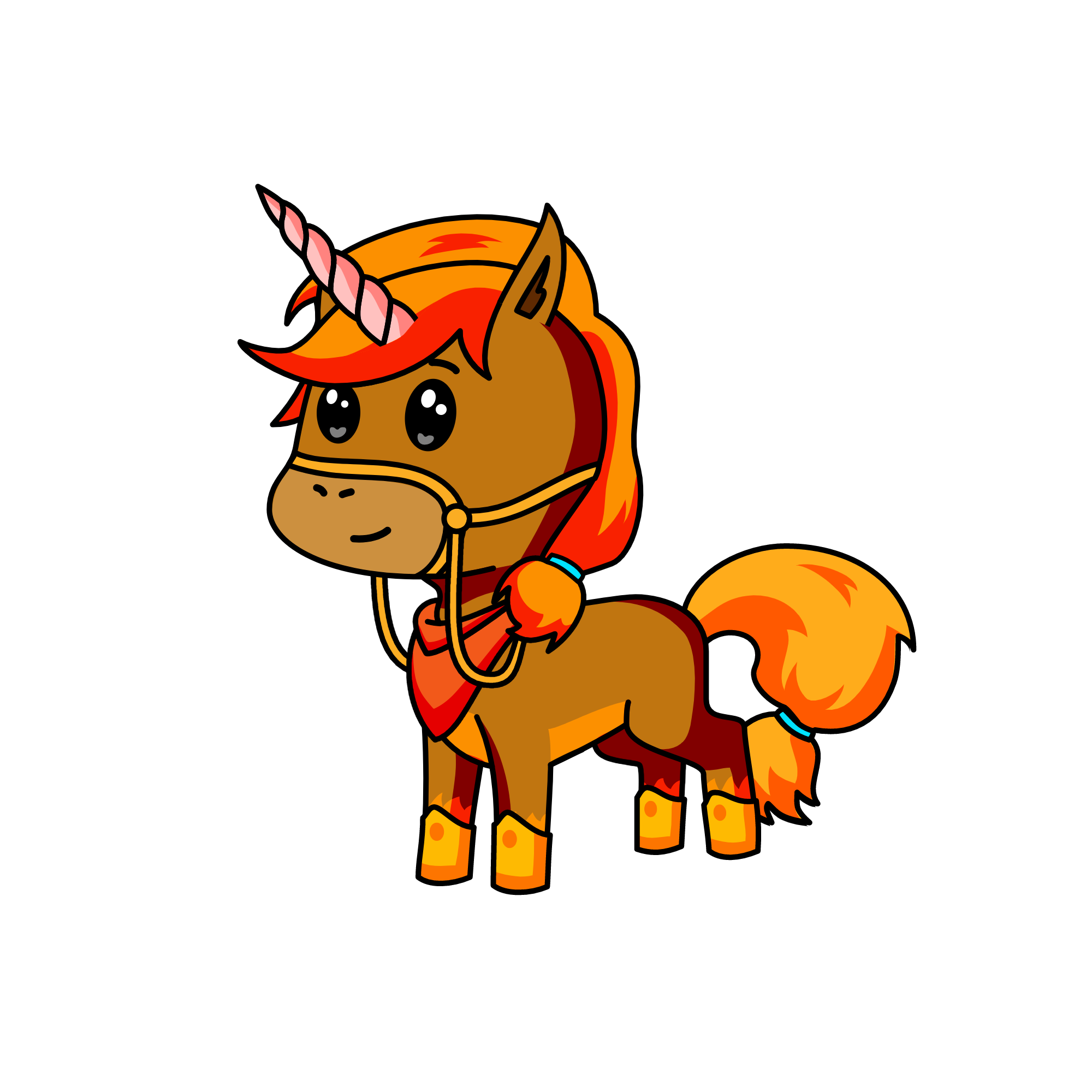 Orange, the unicorn