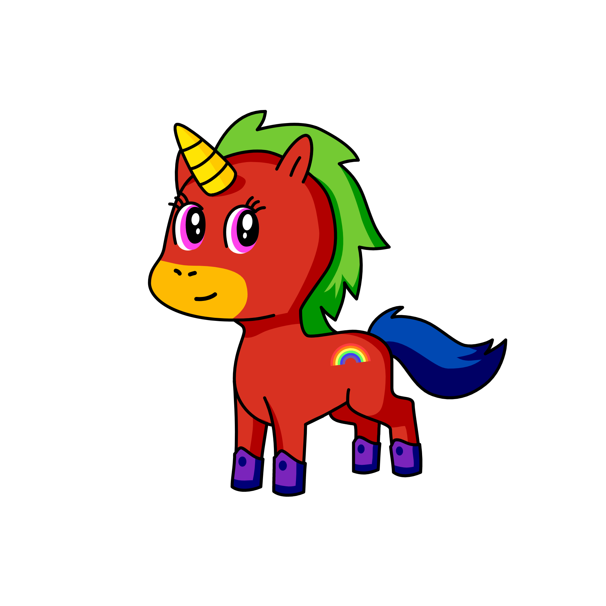 Rainbow Dash, the unicorn