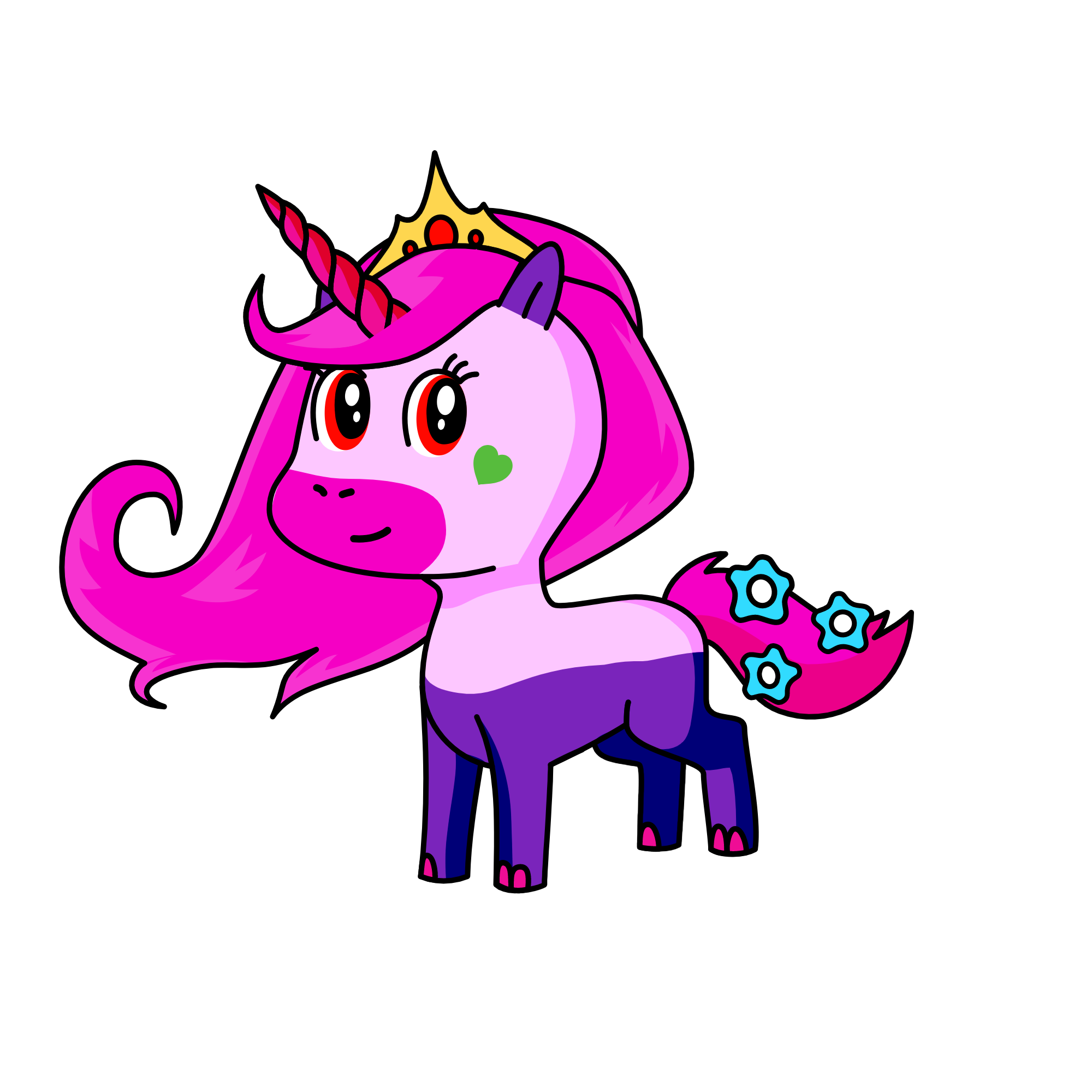 Queen Pinky, the unicorn