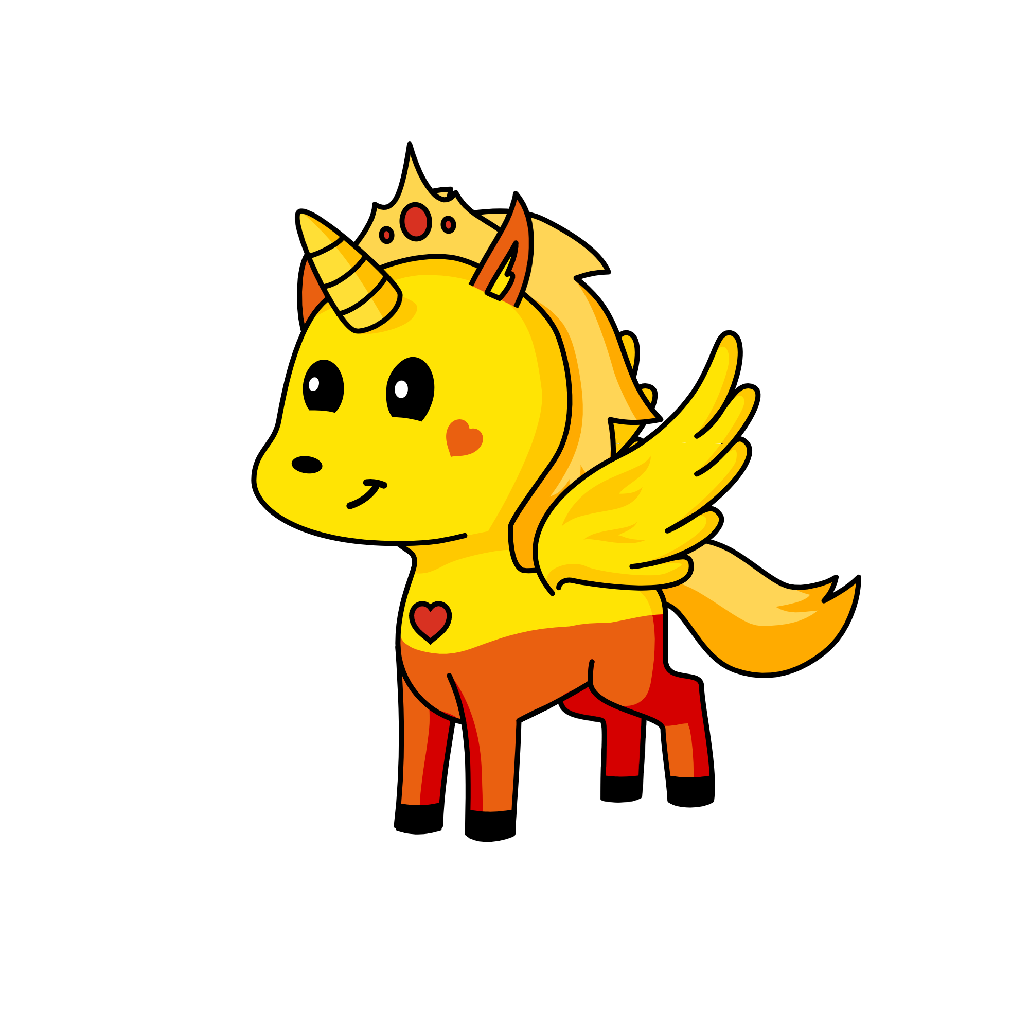 Yellowy, the unicorn