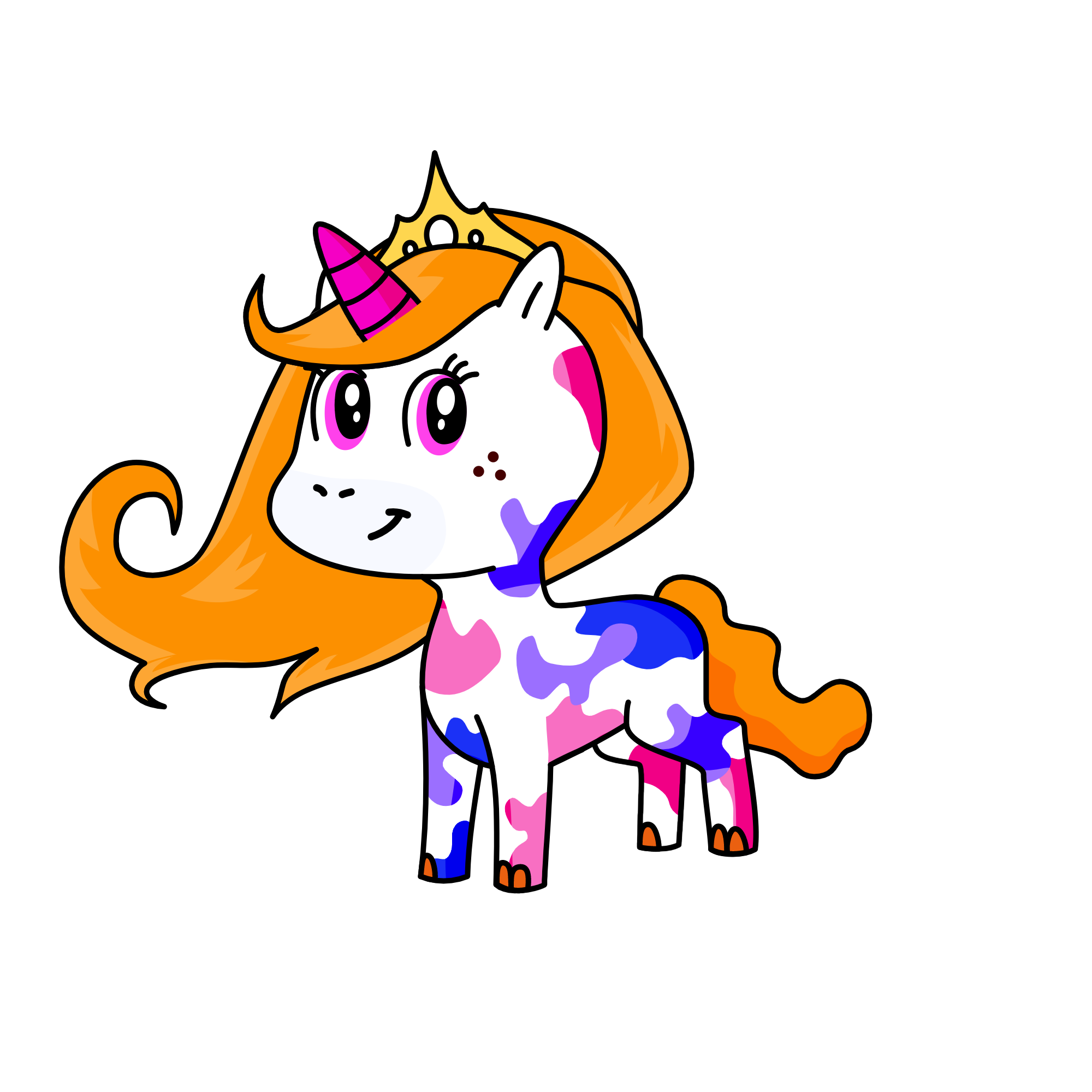 Blussy, the unicorn