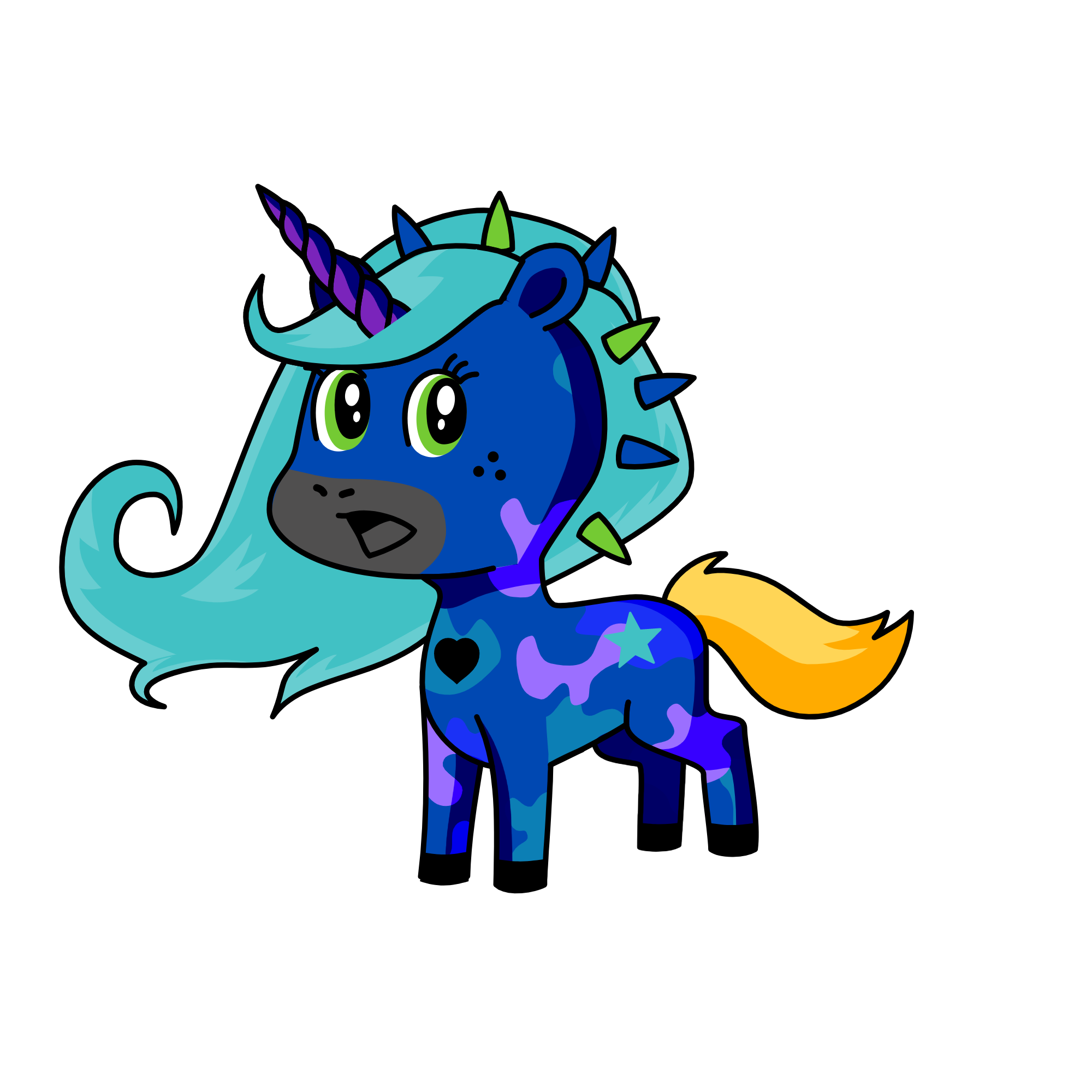 Dark Laughter, the unicorn