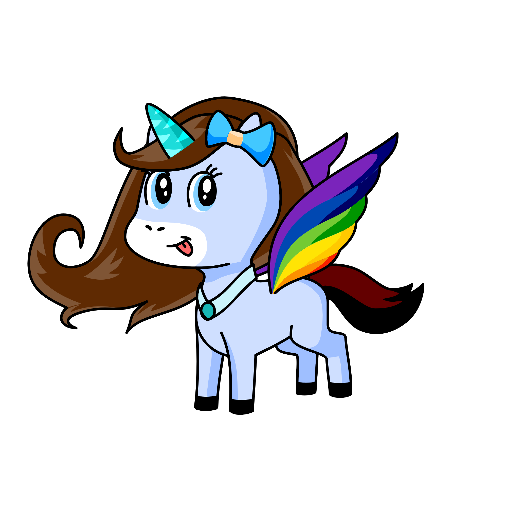 blue, the unicorn