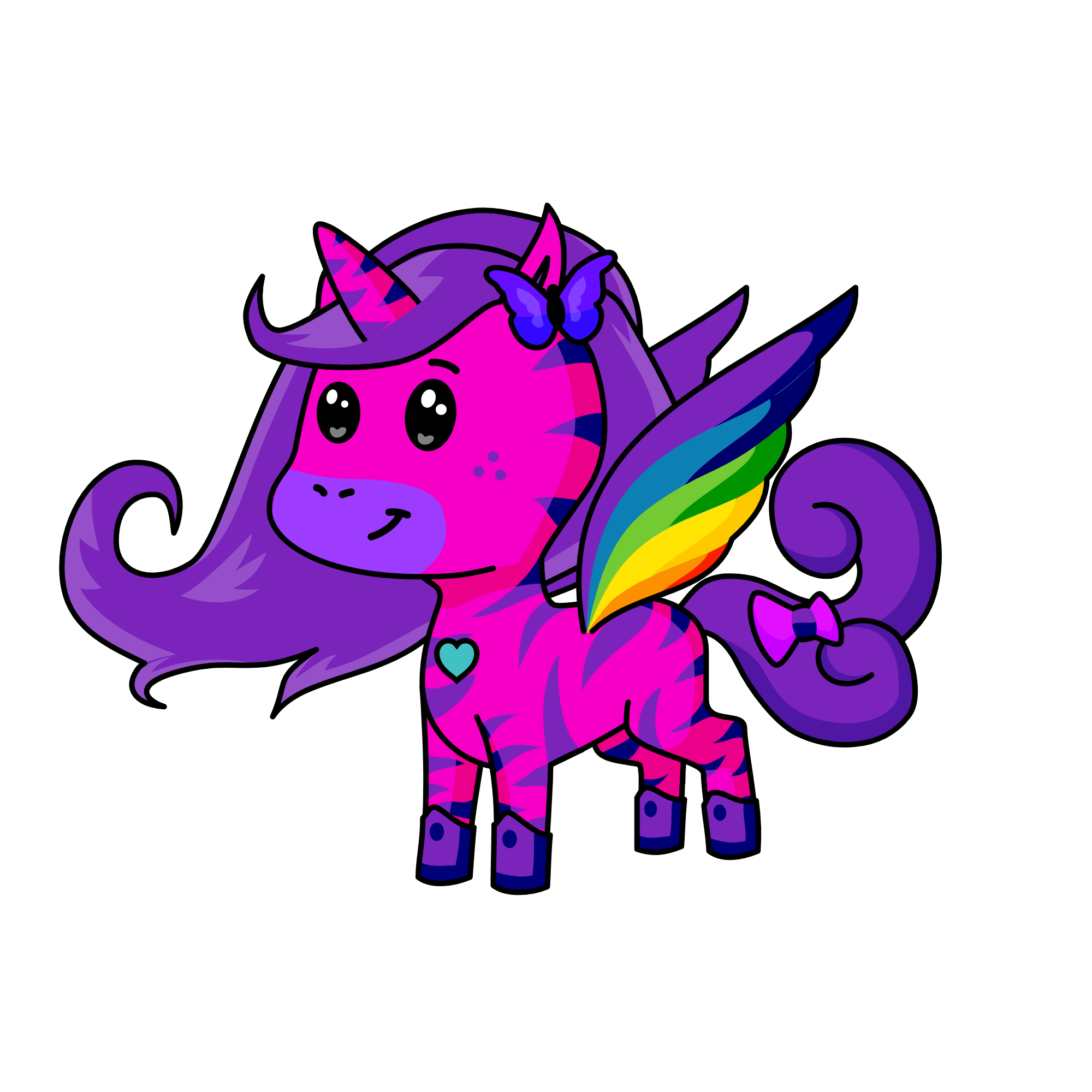 rianbow unicorn, the unicorn