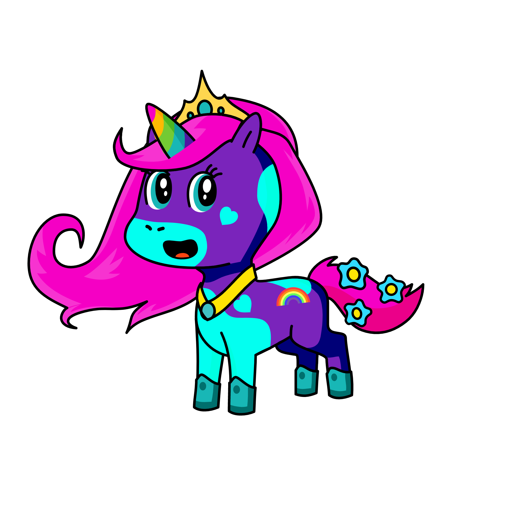 Rainbow, the unicorn