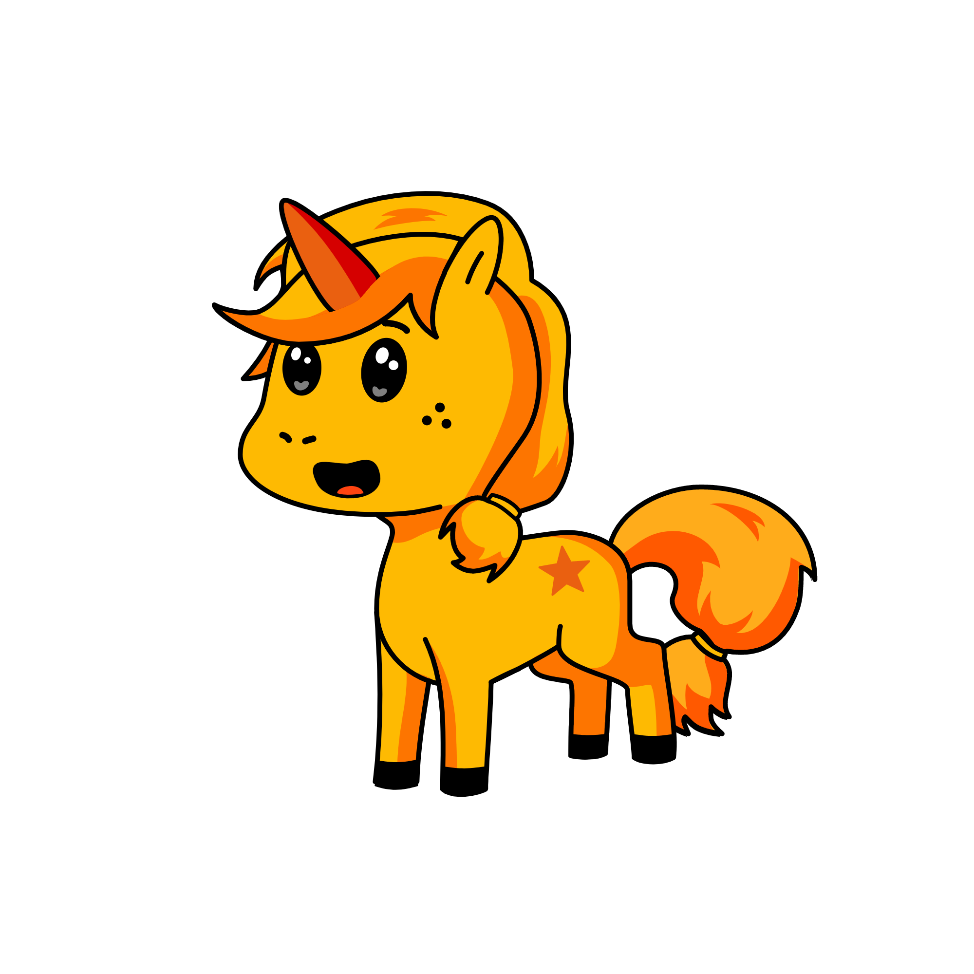 apple jack but with a horn uni one, the unicorn