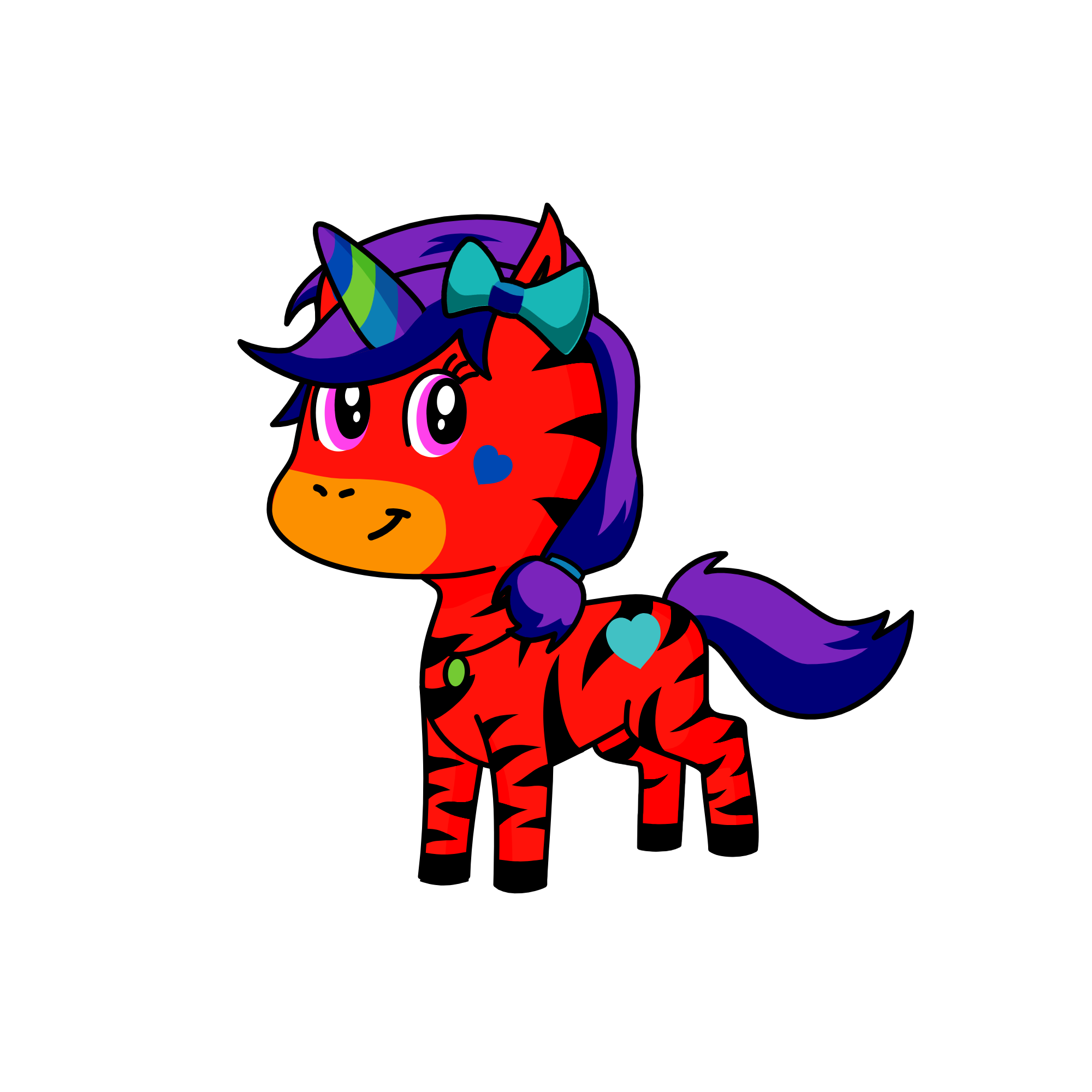 Sunburned Zebraina, the unicorn