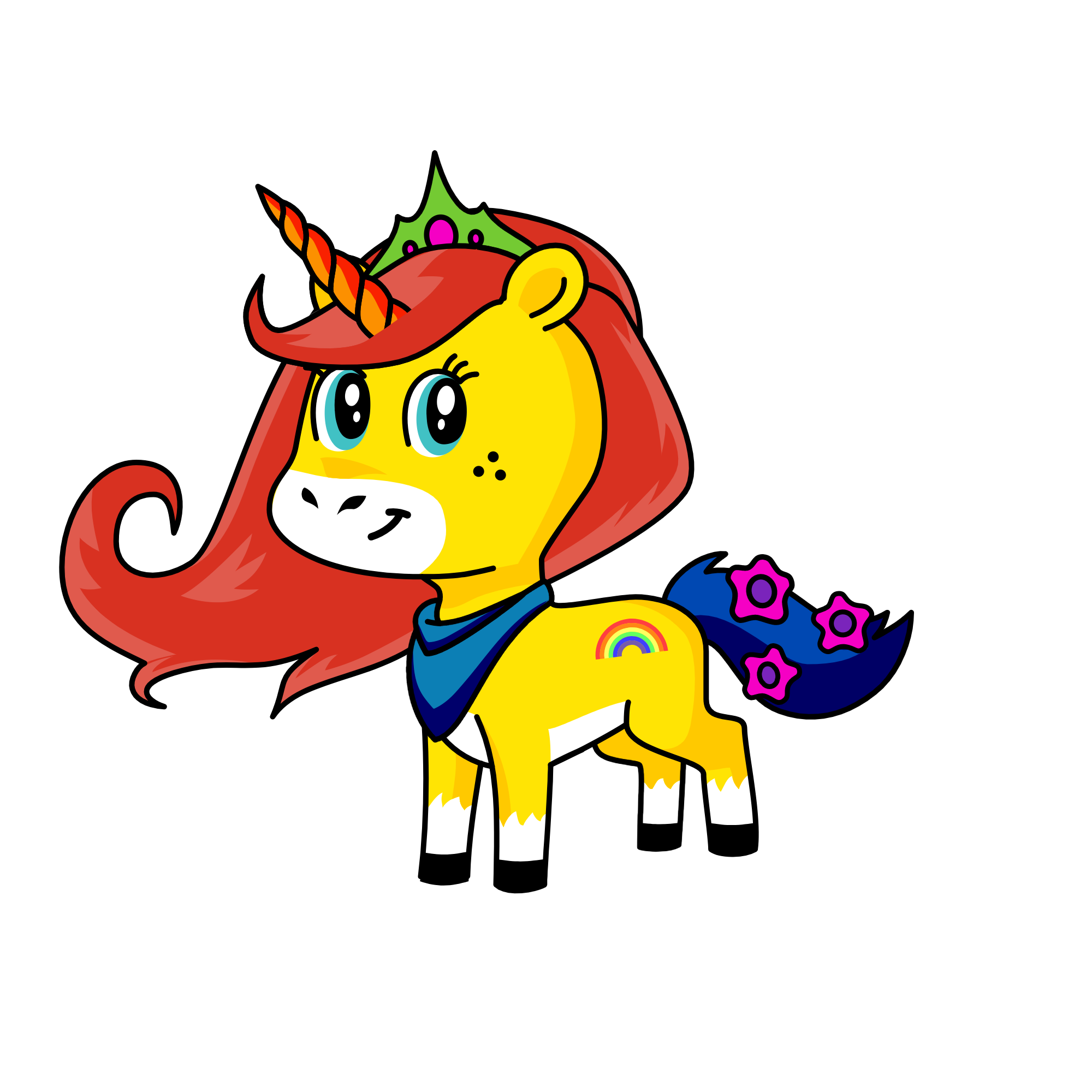 Queen  Rainbow  Dash, the unicorn
