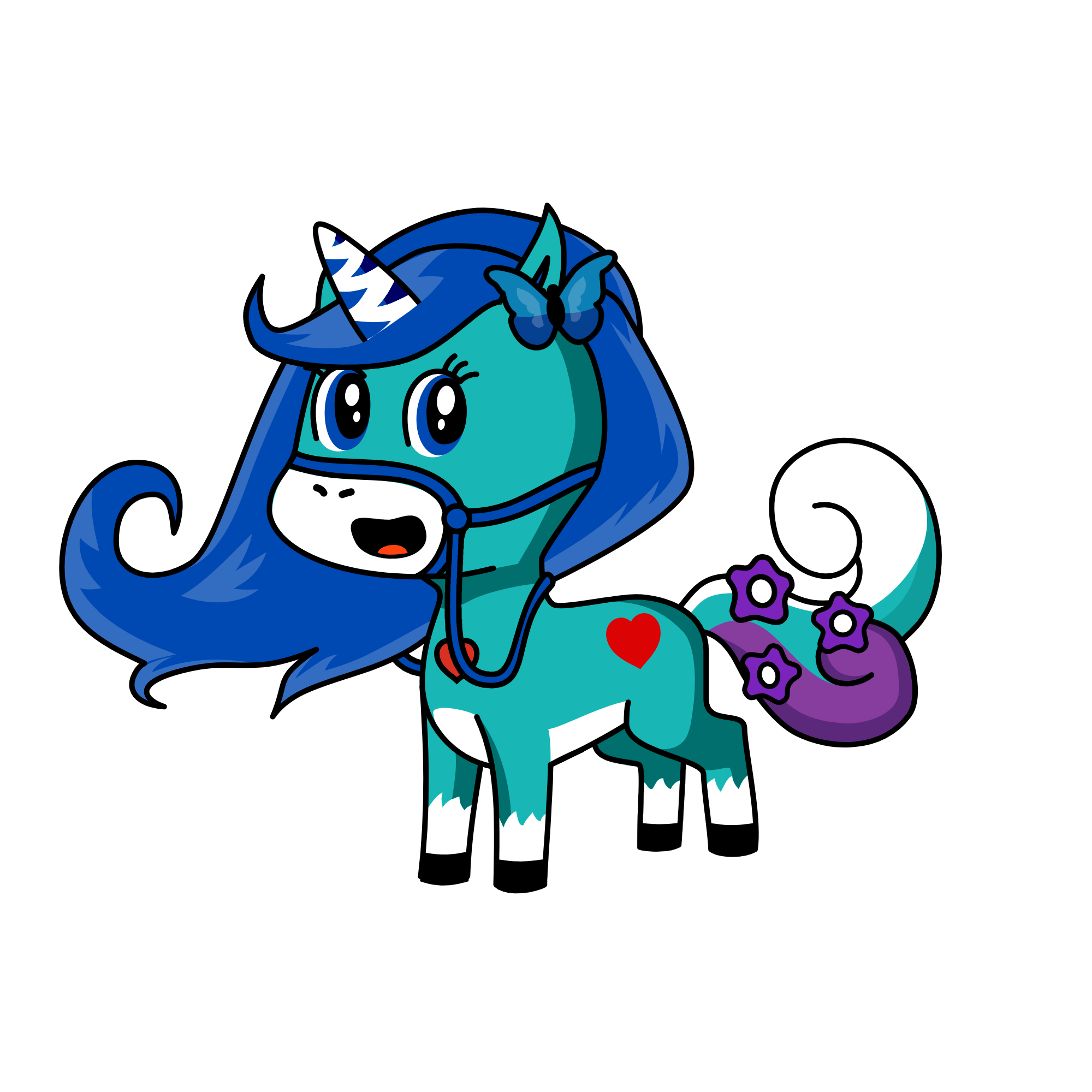 Blue beauty, the unicorn