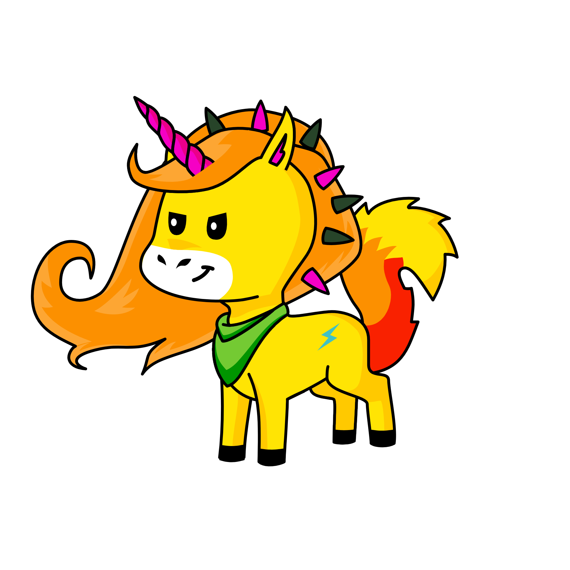 fire fox, the unicorn