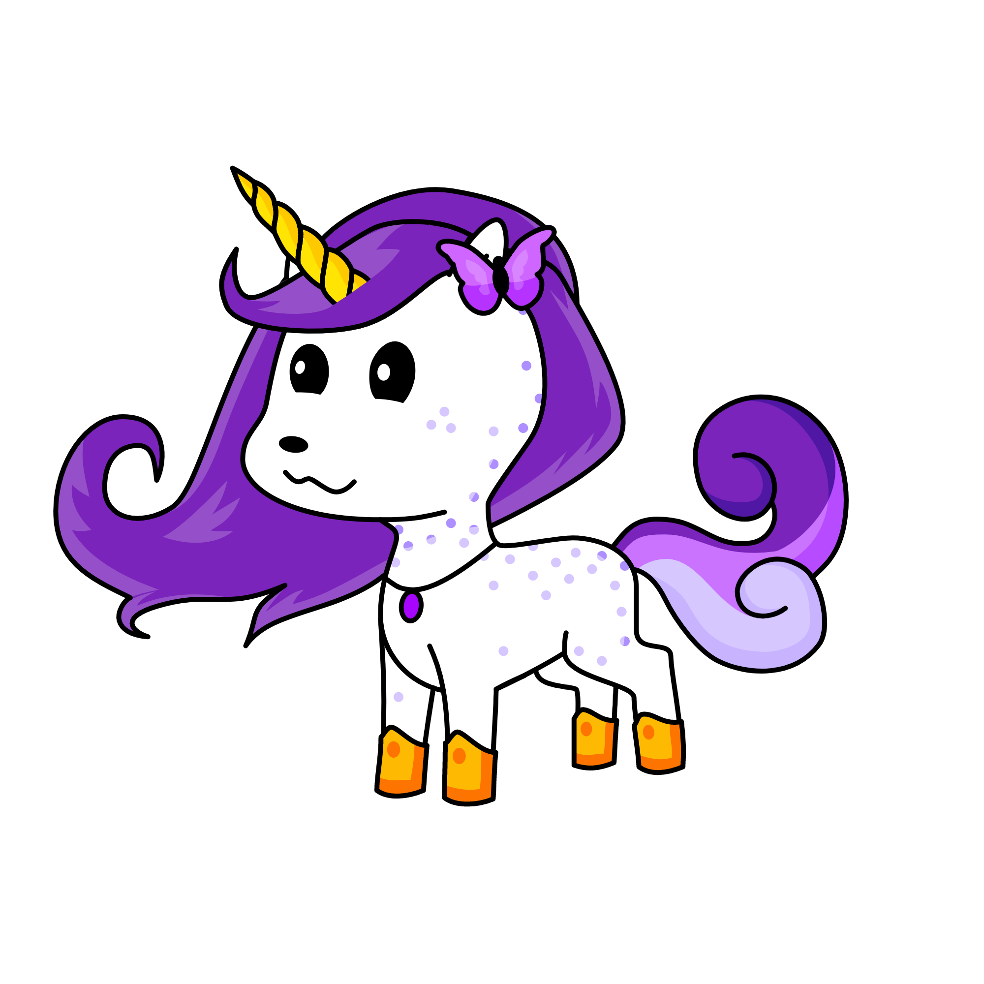 Indigo, the unicorn