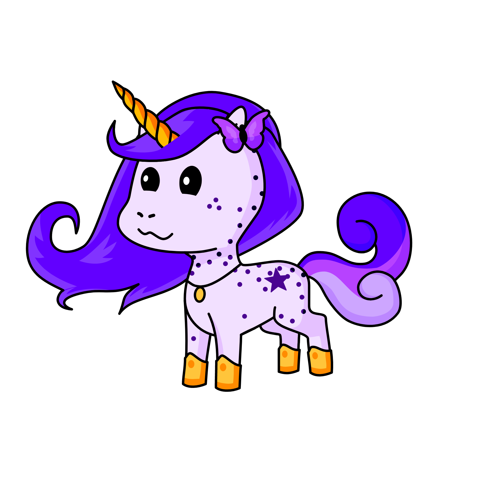 Violet, the unicorn