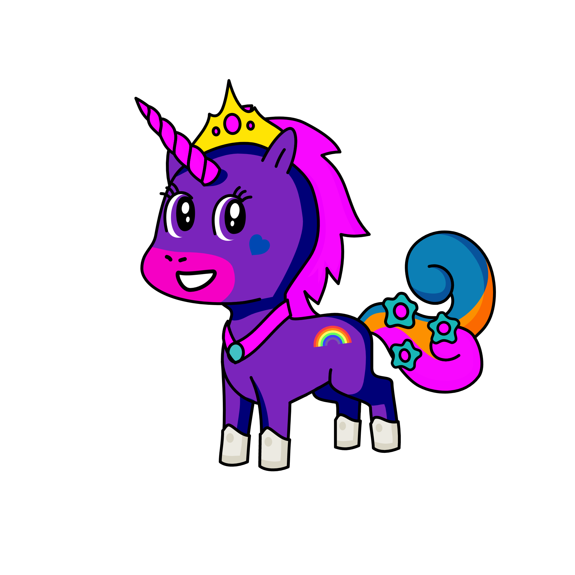 Rainbow Glliter, the unicorn