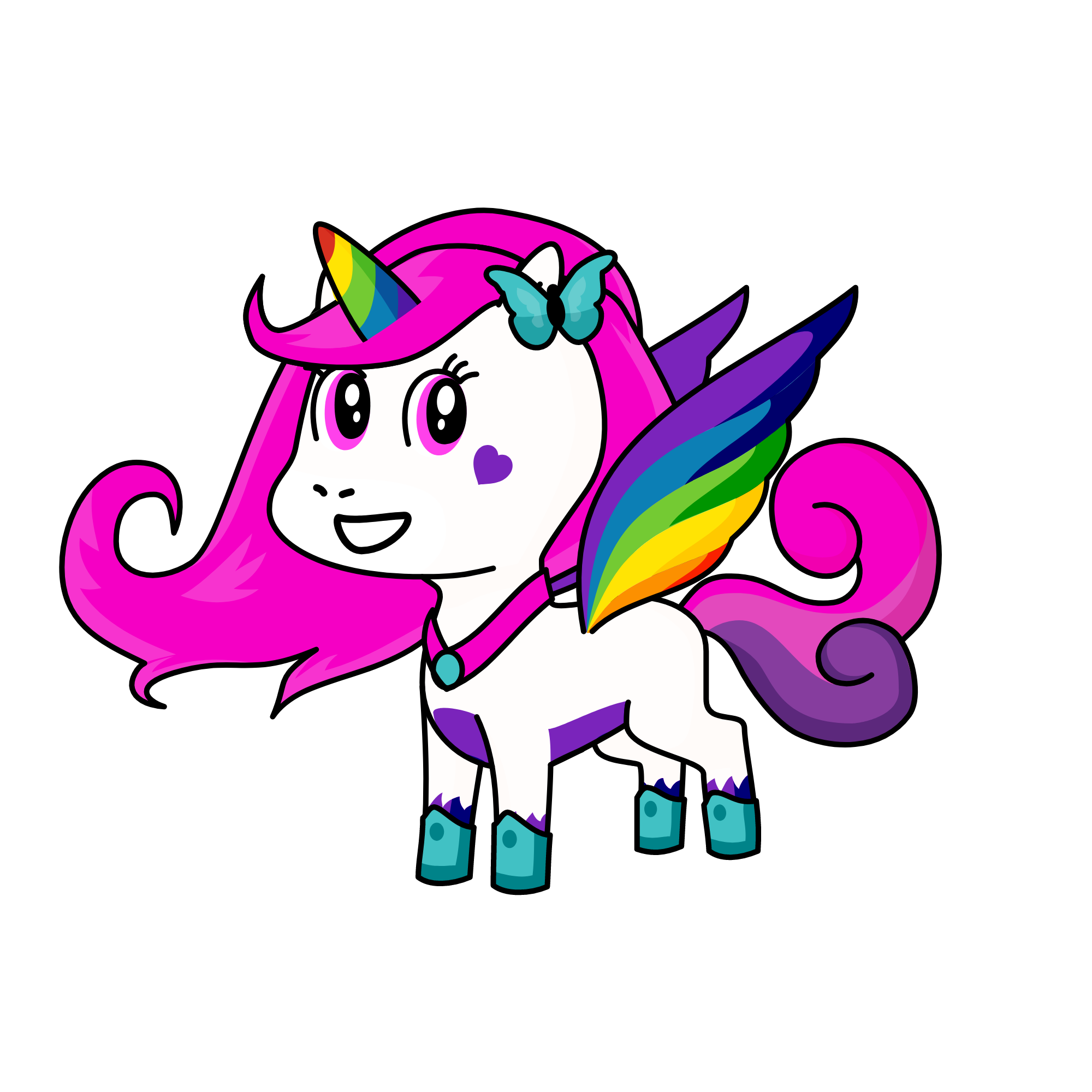 Glowing Fairy, the unicorn