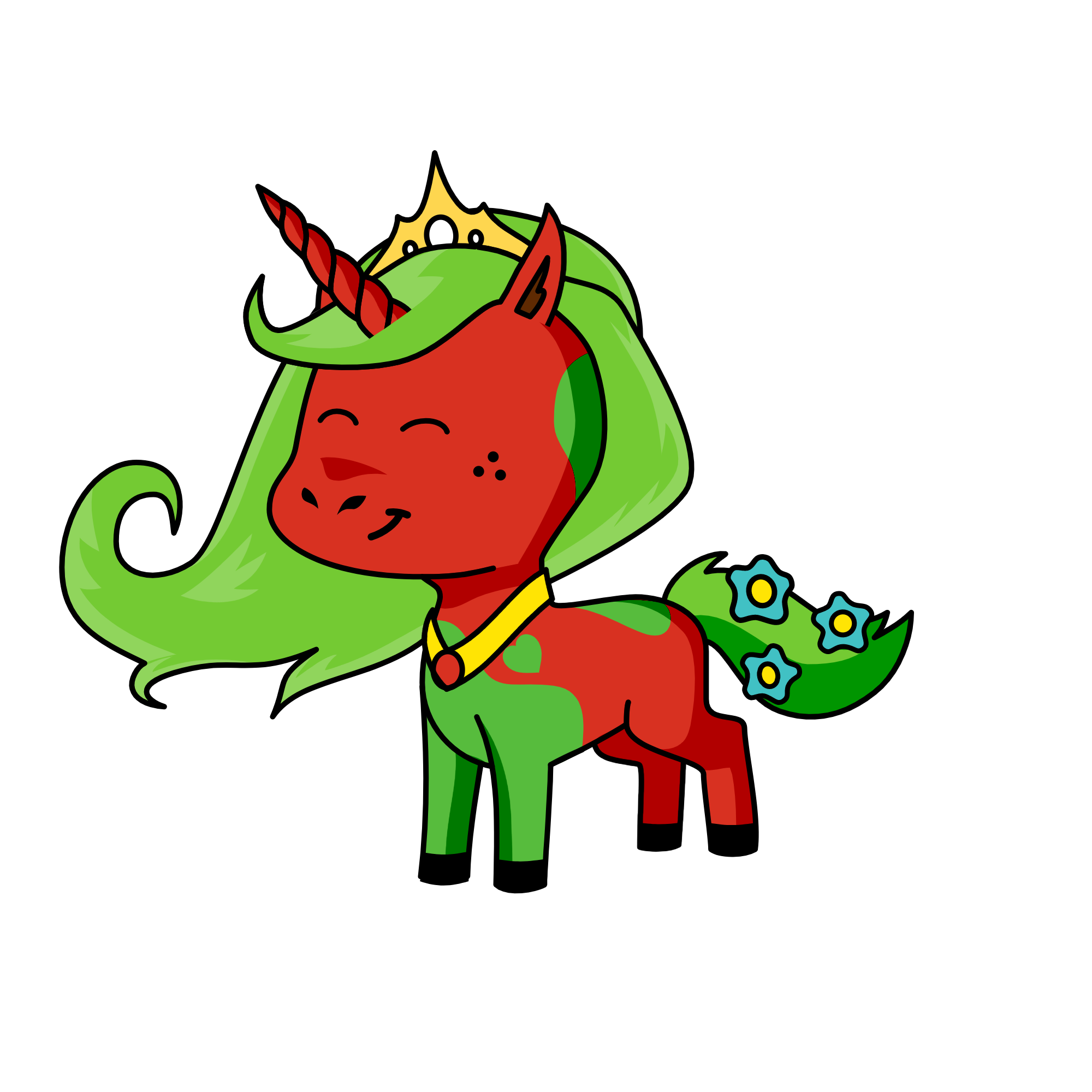 Christie the Christmas unicorn, the unicorn