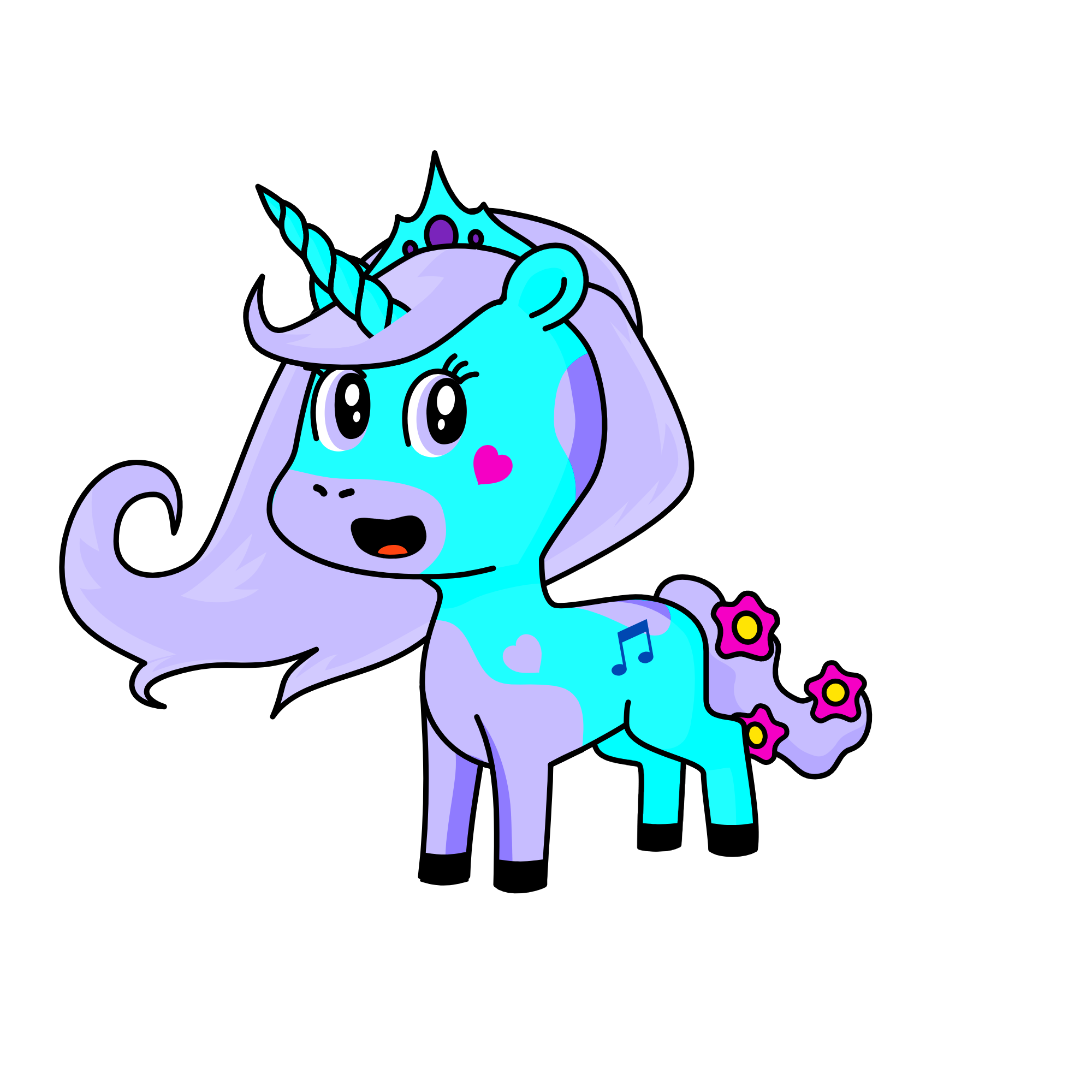 Queen Iceny, the unicorn