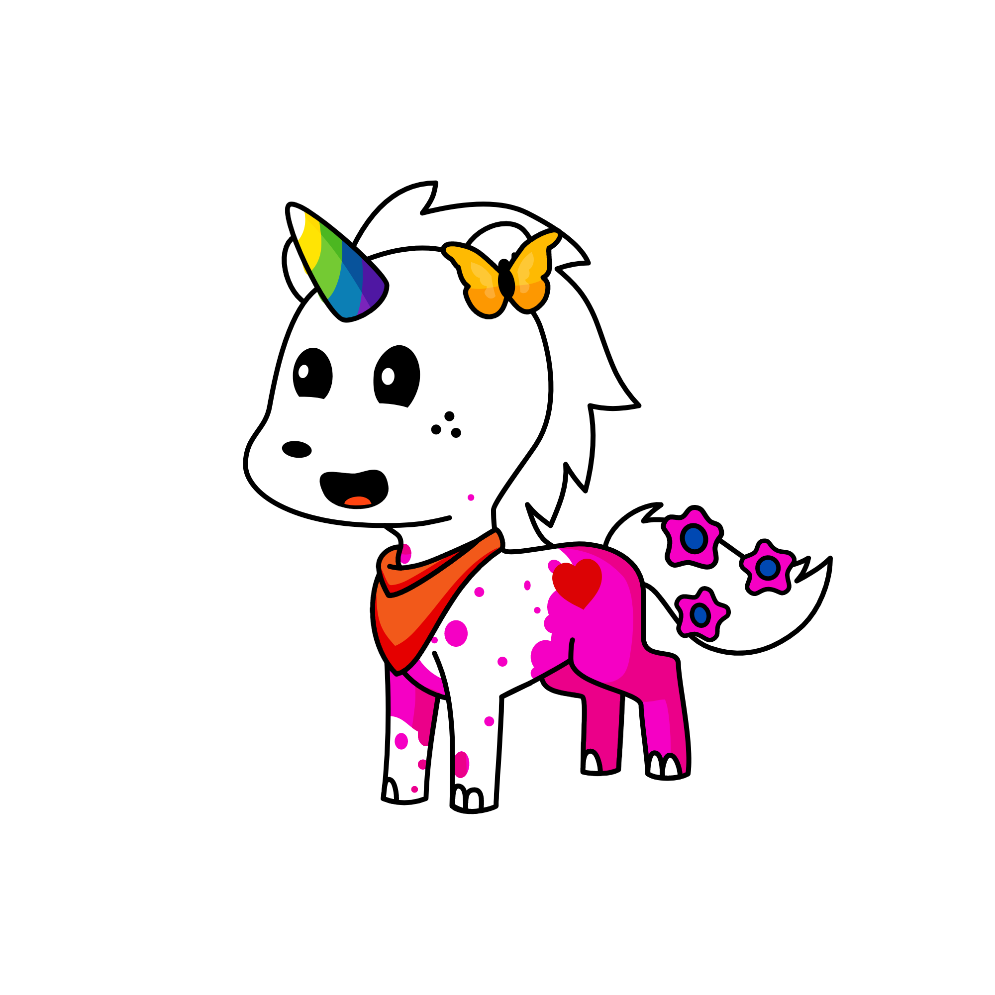 Splatter, the unicorn