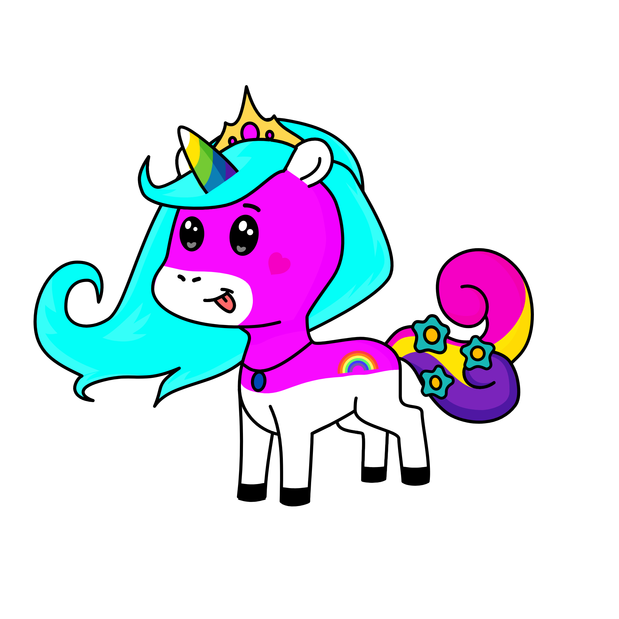 Rainbow, the unicorn
