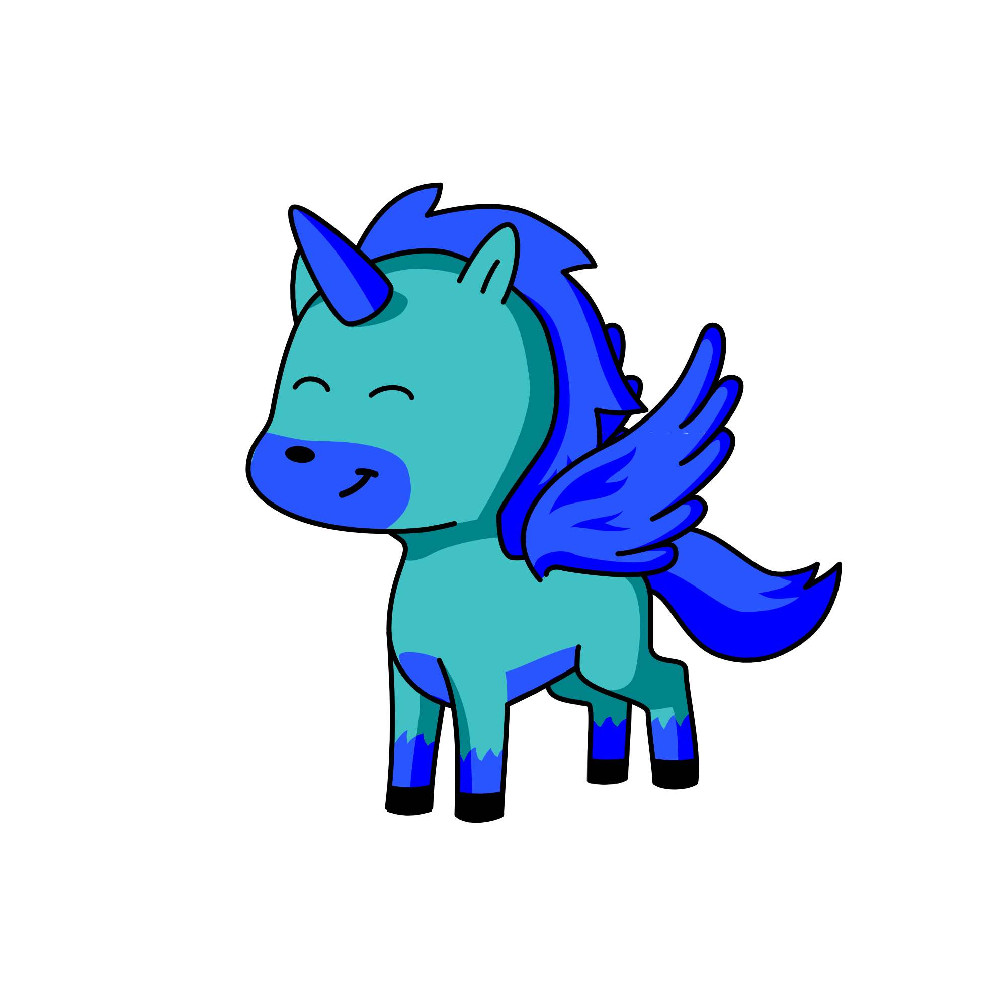 Hunter the strong, the unicorn