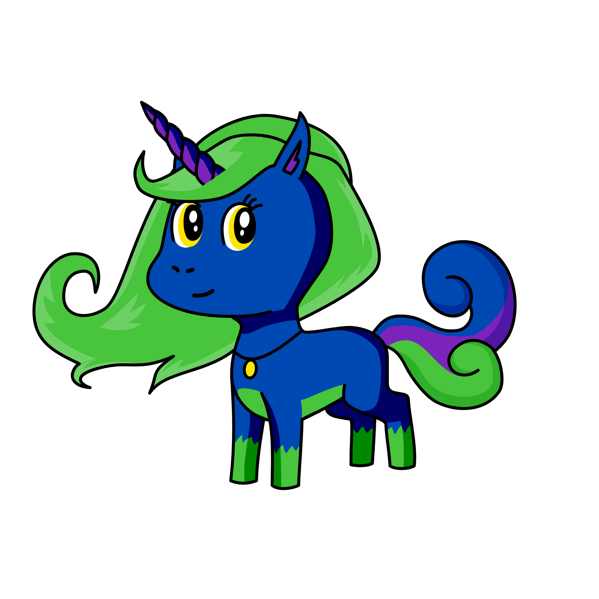 peacock, the unicorn