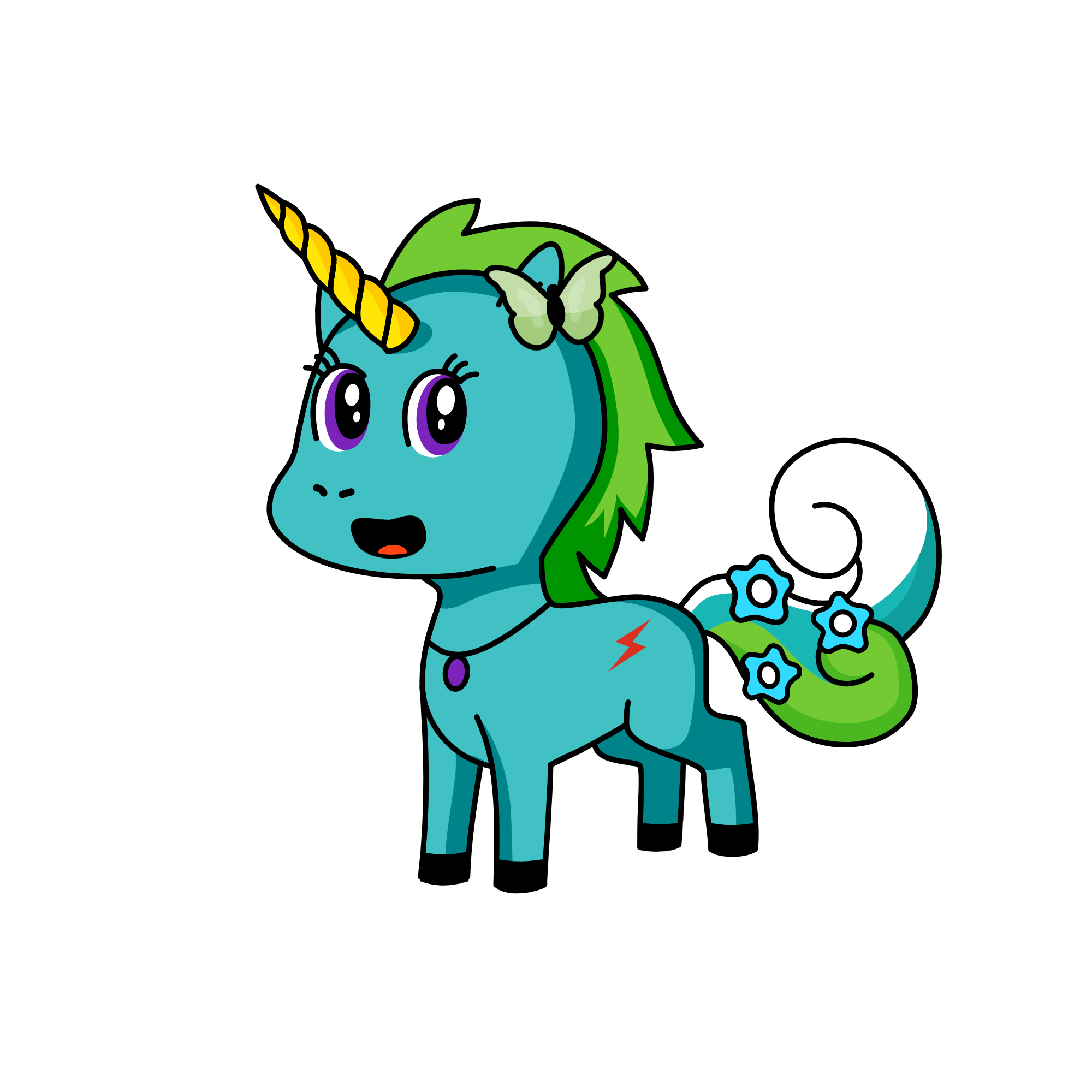 f, the unicorn