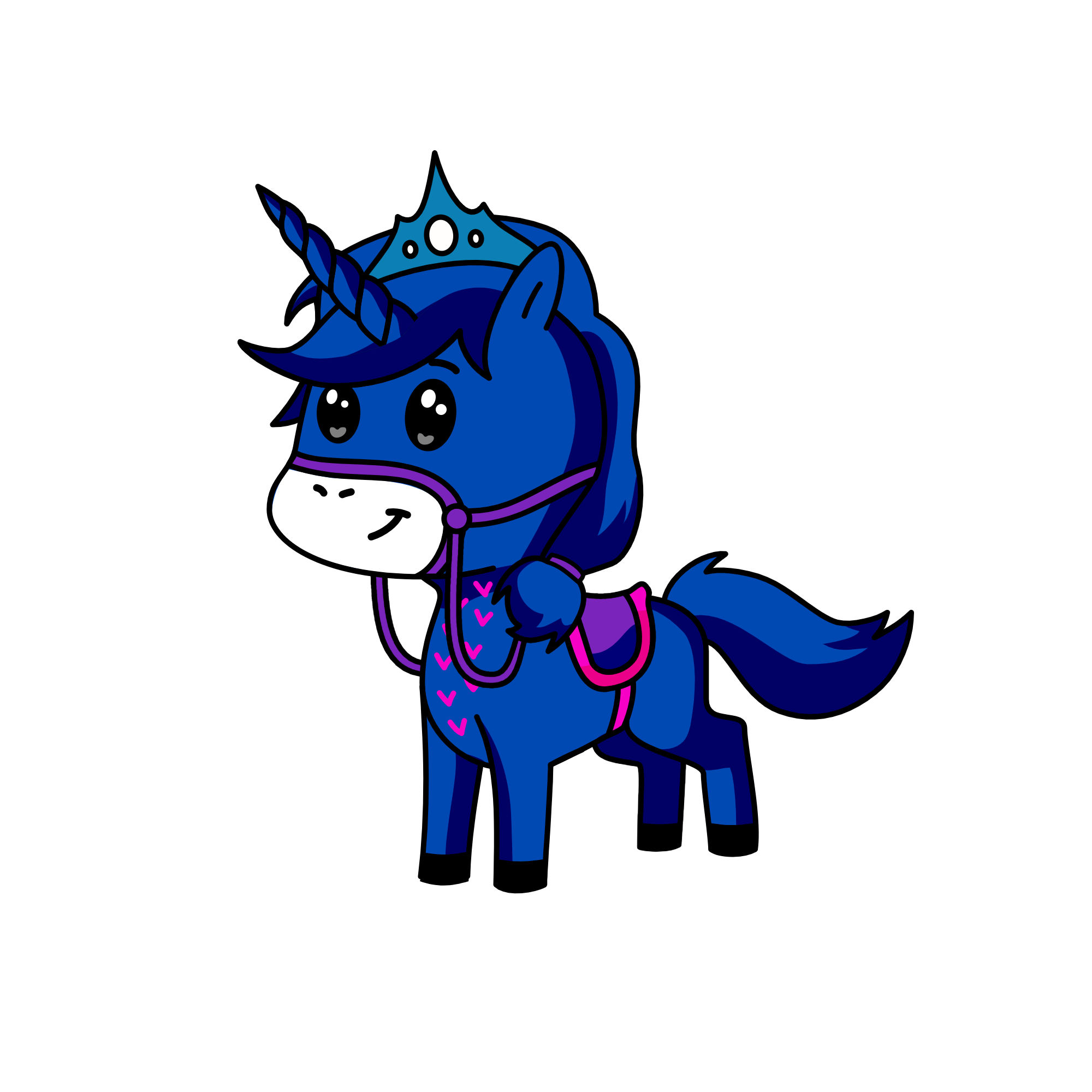 blue, the unicorn