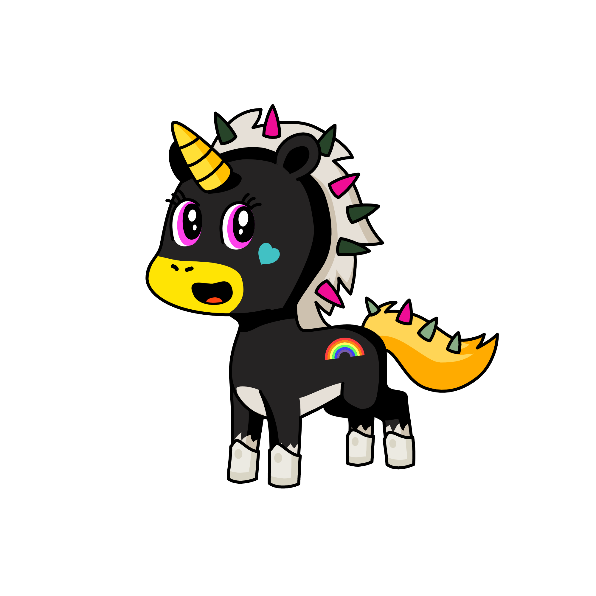 TEM PARTNER WITH EGG, the unicorn