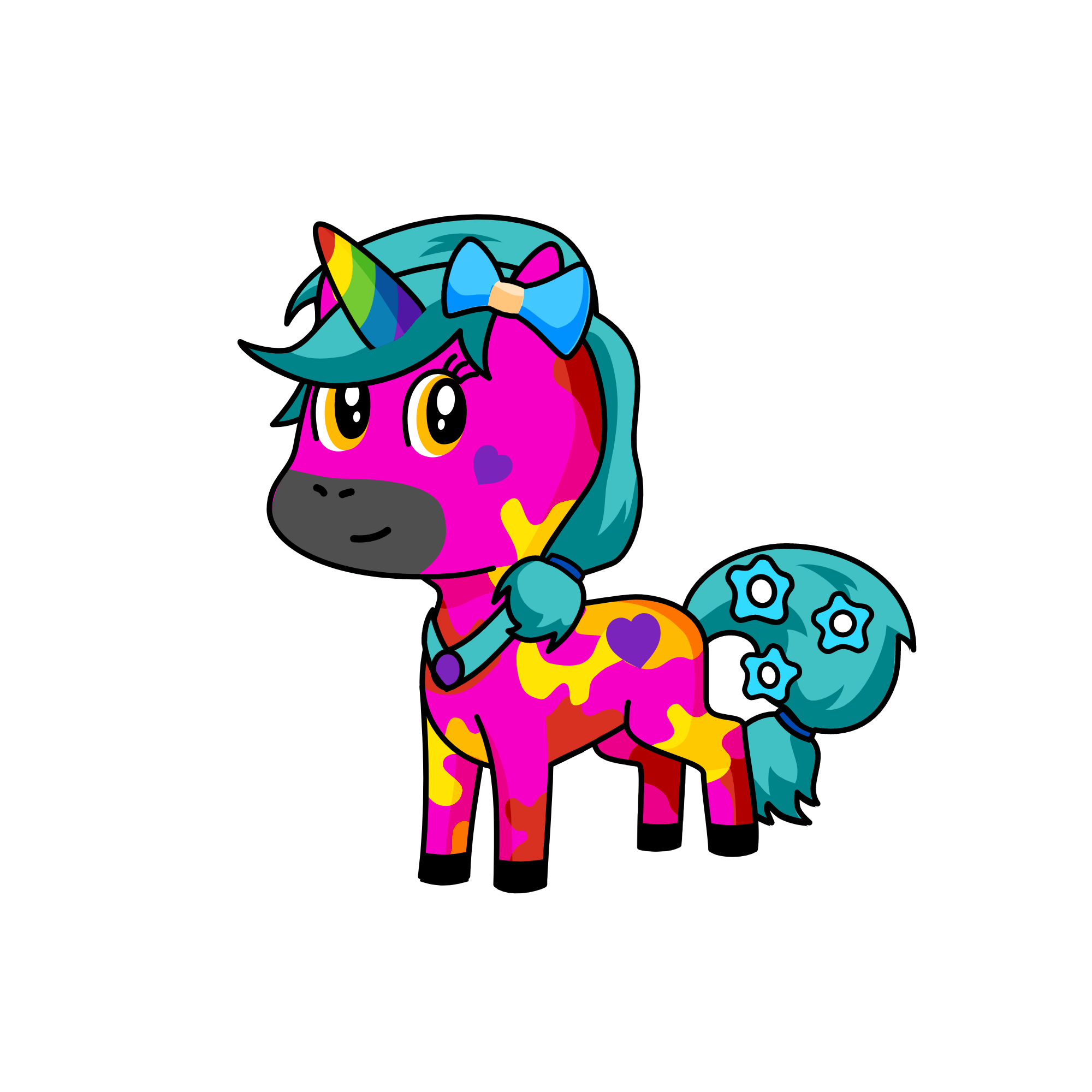 Rainbow, the unicorn