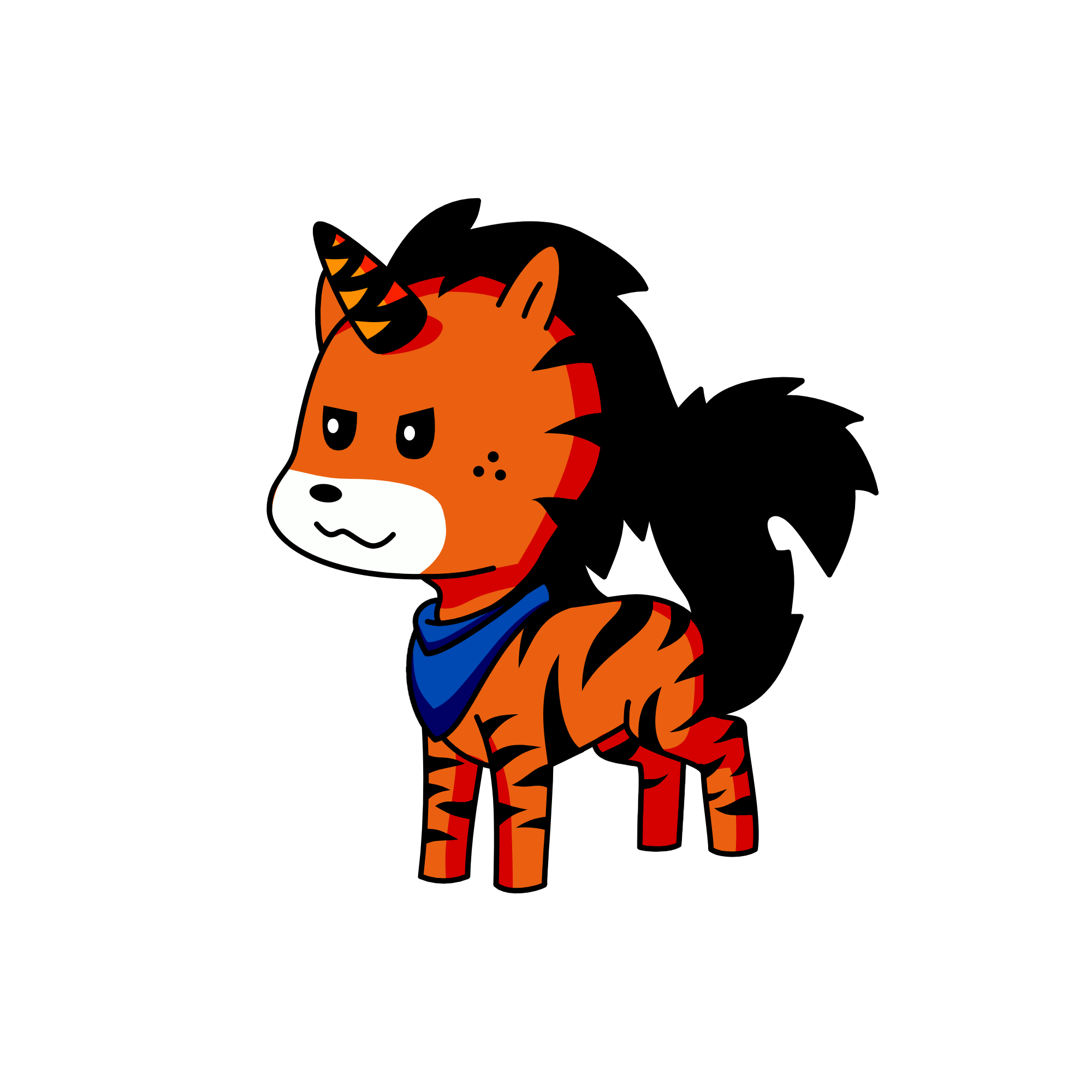tiger, the unicorn