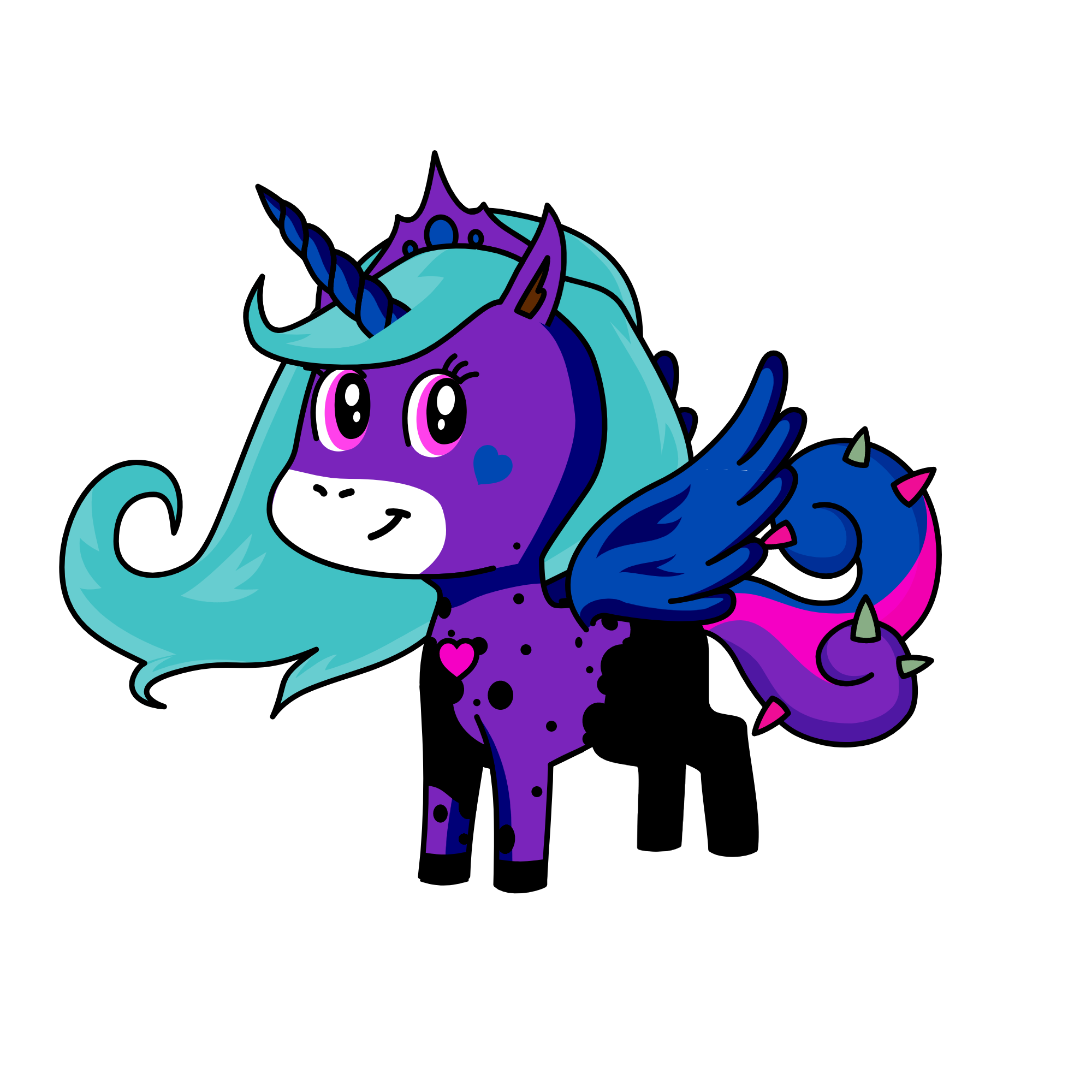 Queen Morgana of Darkness, the unicorn