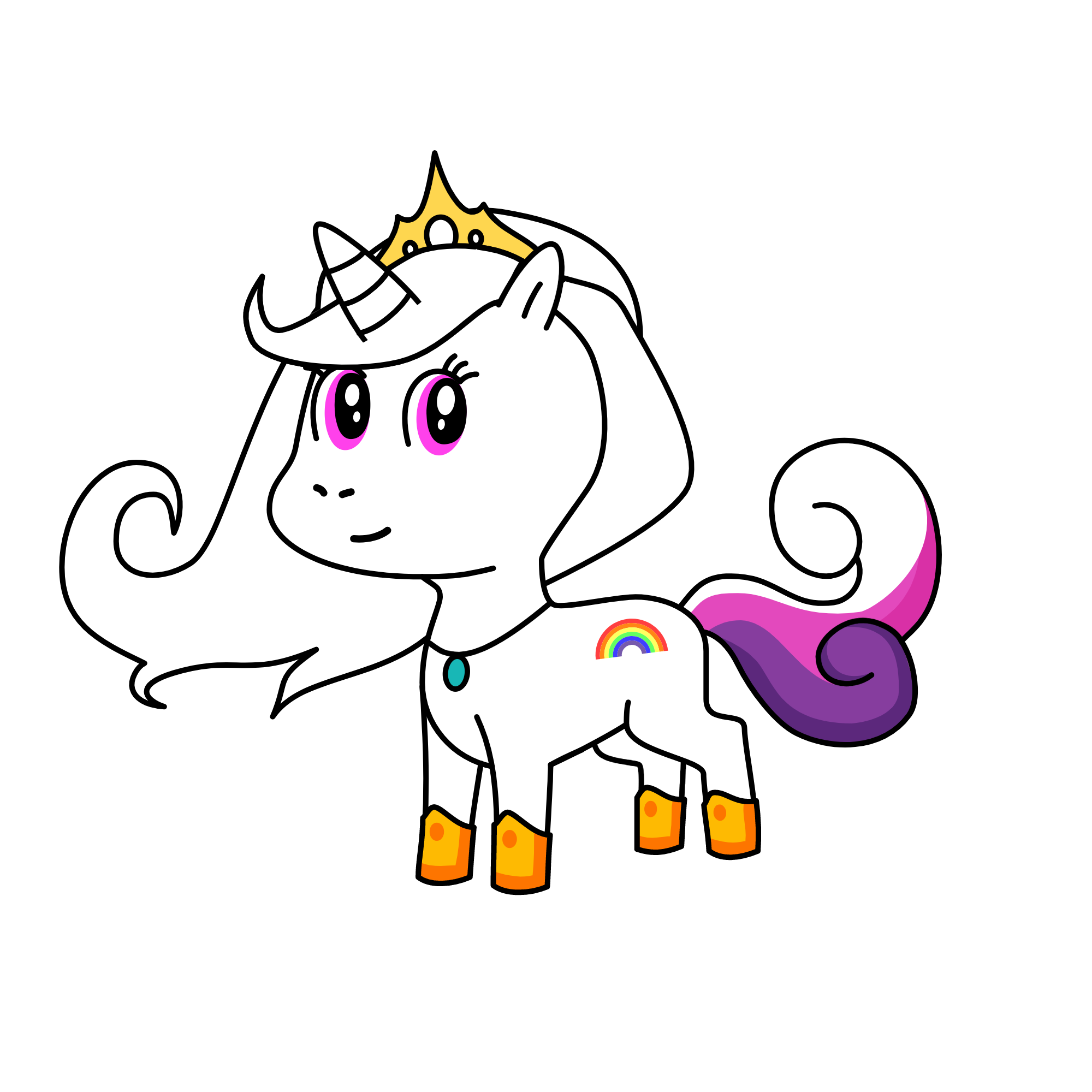 Princess snow, the unicorn
