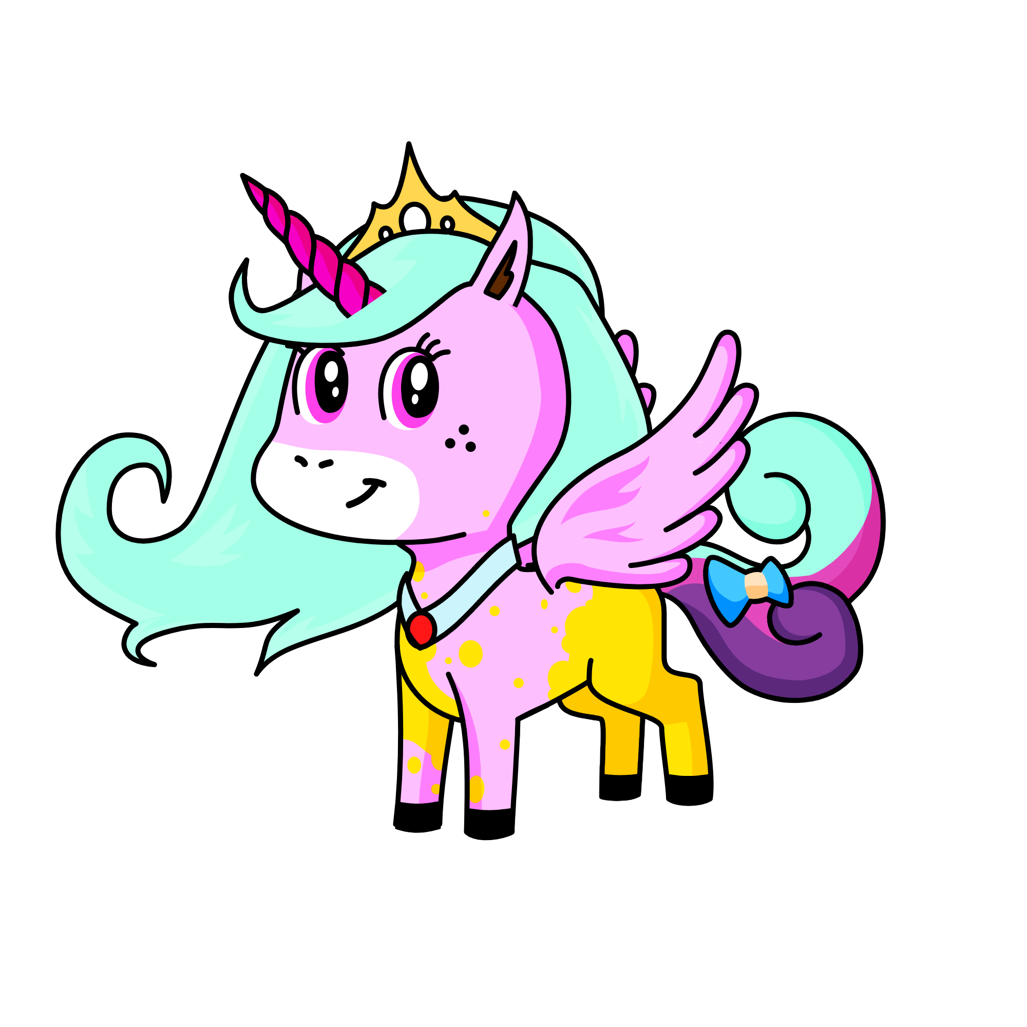Queen Saffron of Light, the unicorn