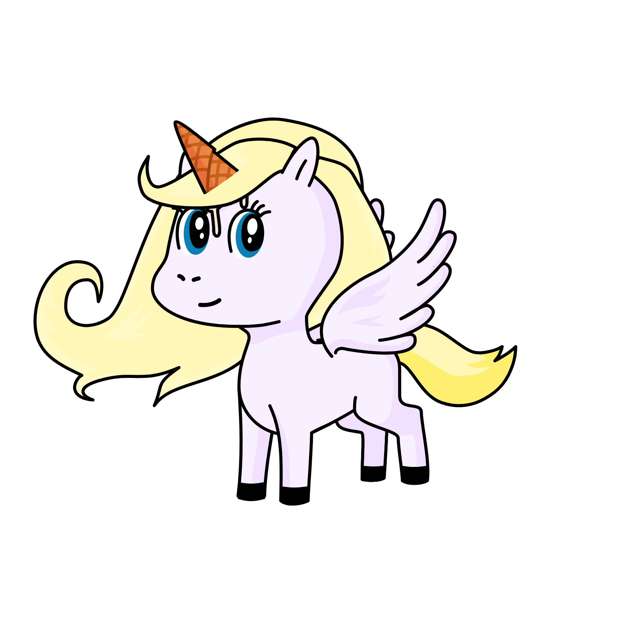 elsa (froze her horn into a ice cream) :), the unicorn