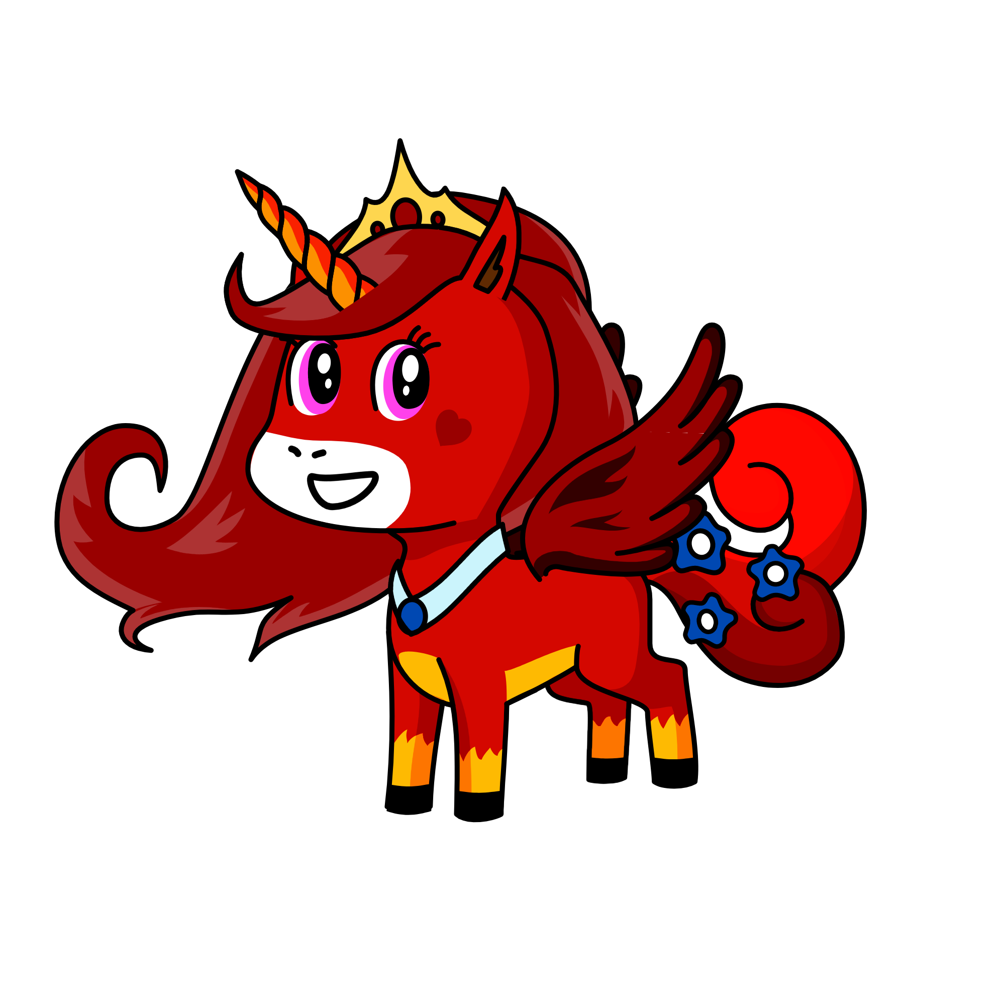 Lava Girl, the unicorn
