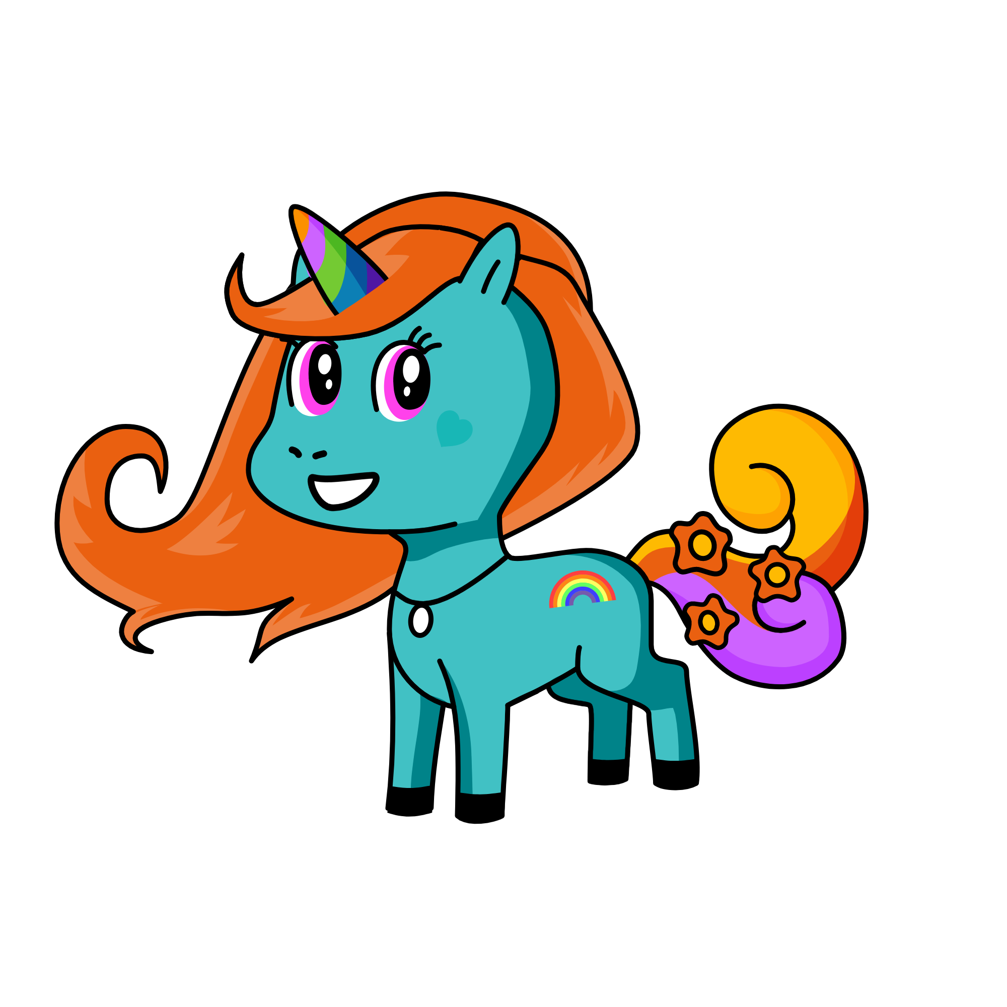 mermaid, the unicorn